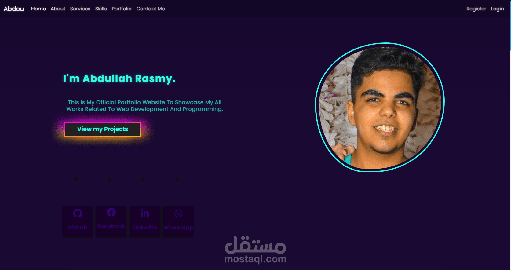 الموقع الخاص بي My Portifolio