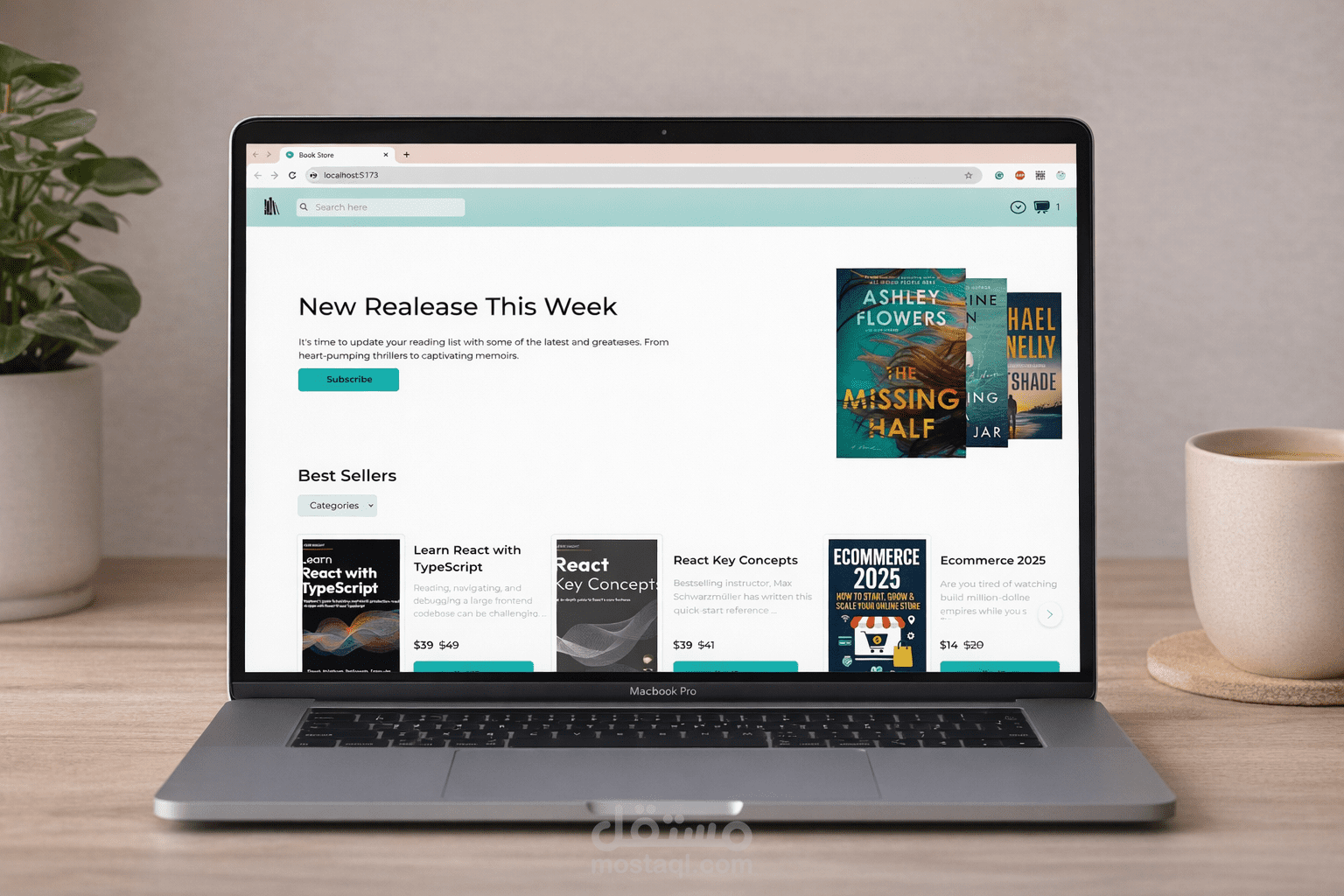 نظام متجر إلكتروني لبيع الكتب مع لوحة تحكم إدارية وإدارة مخزون متكاملةBookStore