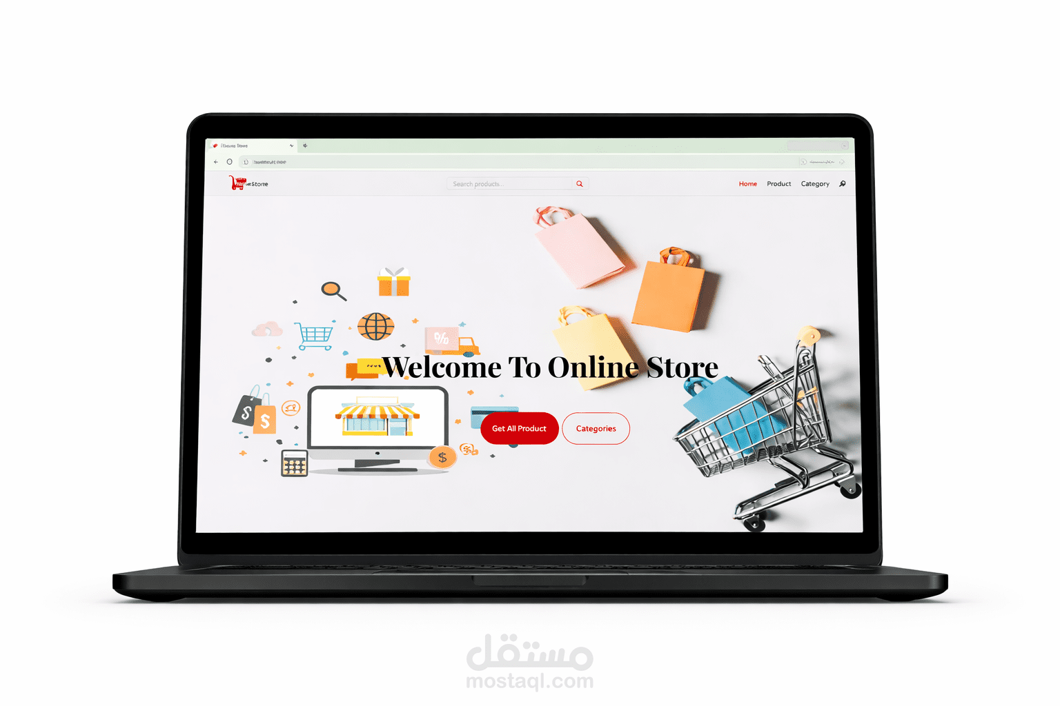 متجر إلكتروني حديث وسريع (Online Store)