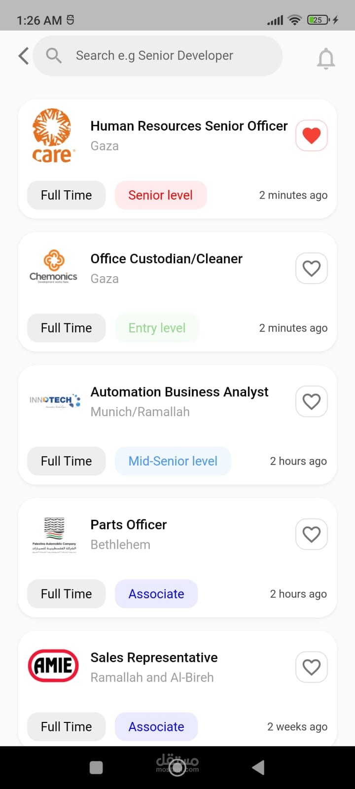 Flutter UI Job's  App