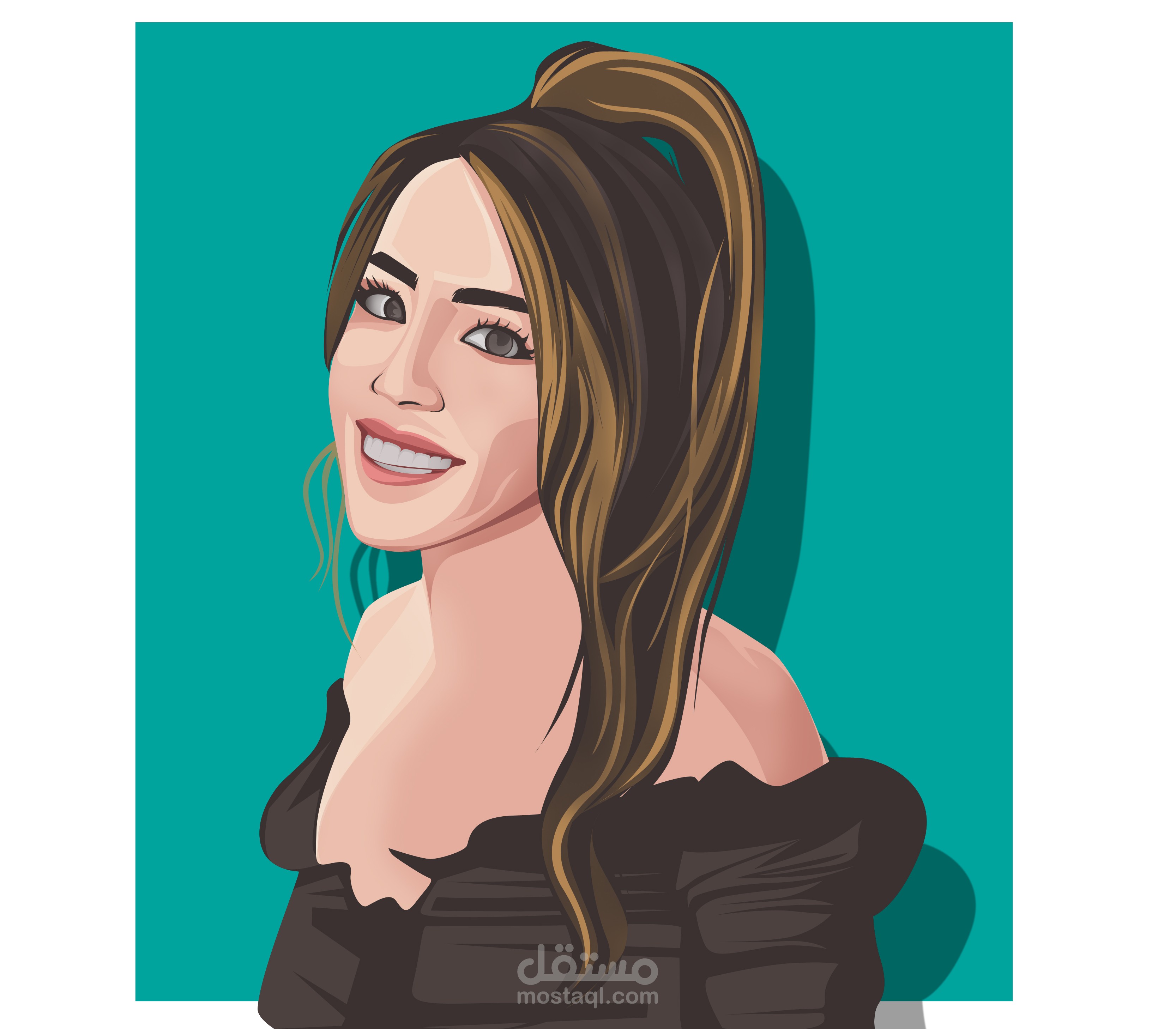 رسم صورة كرتونية لشخصية حقيقية