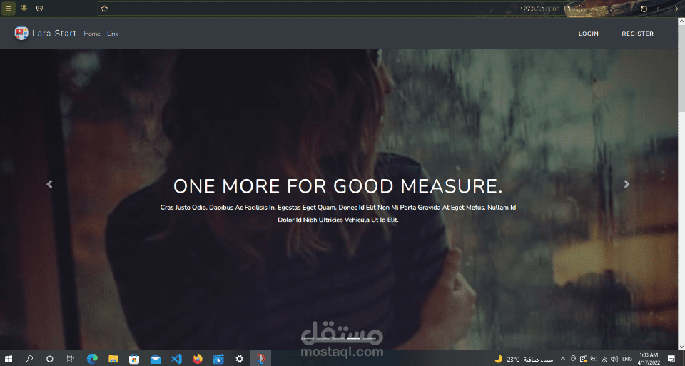 مشروع php laravel vue.js