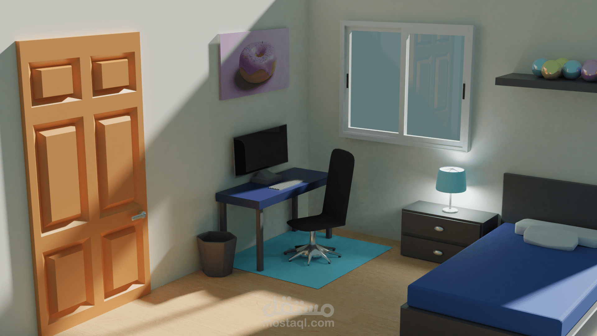 تصميم 3d لغرفة