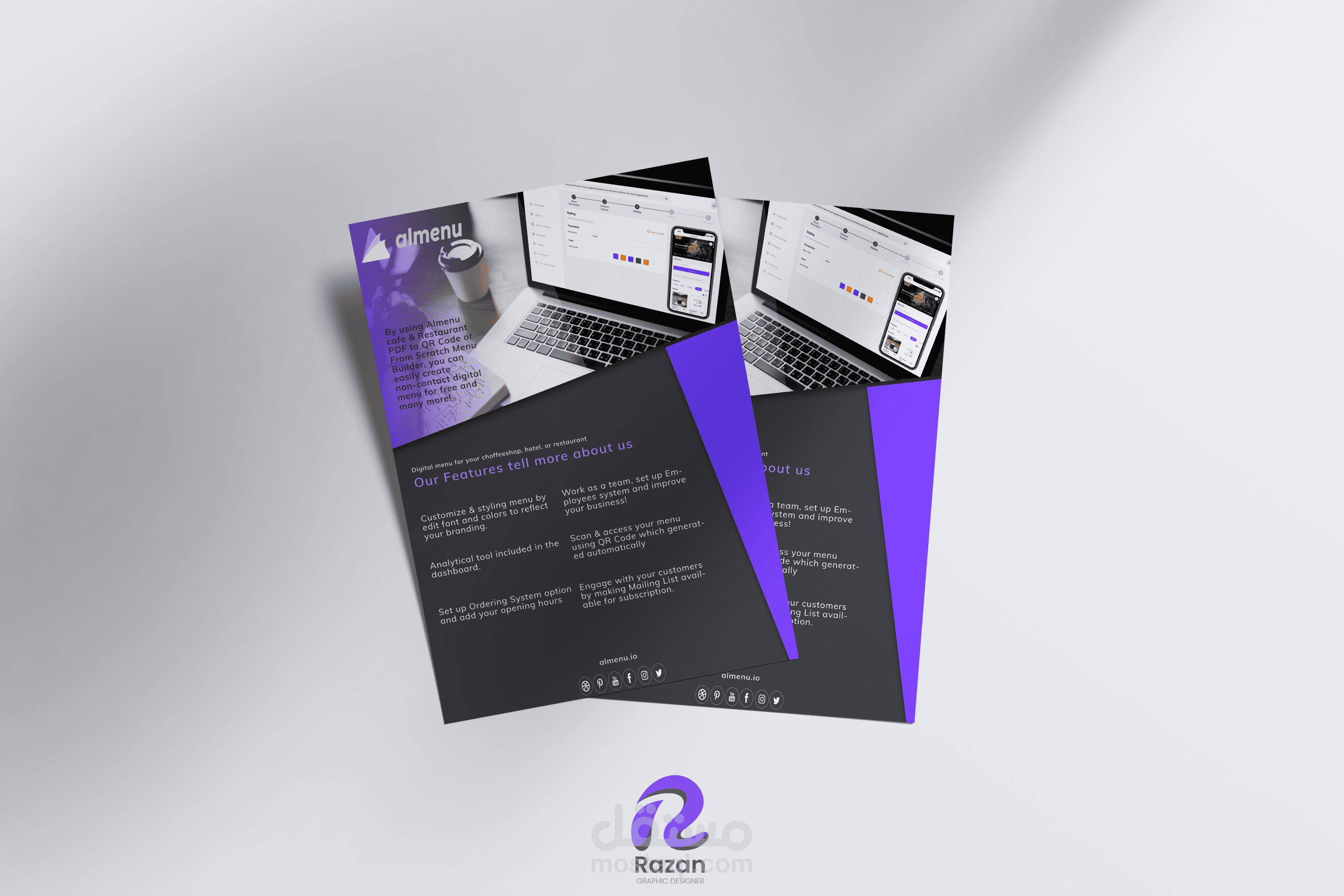 Advertising brochure for almenu project