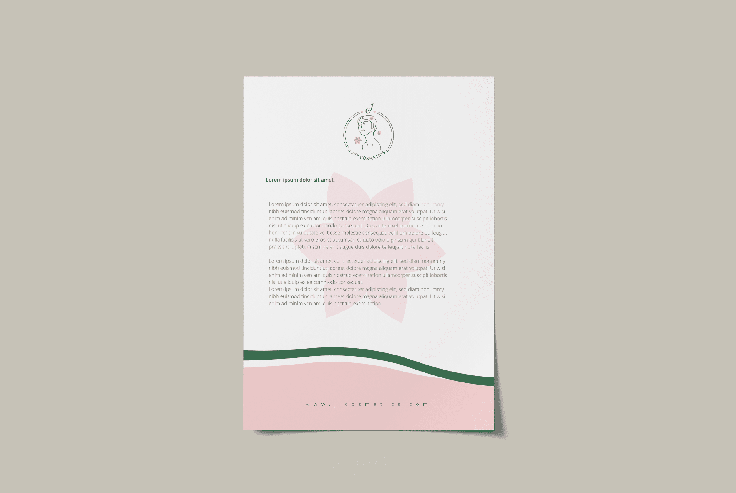 تصميم letter head  لشركة موزماتكس