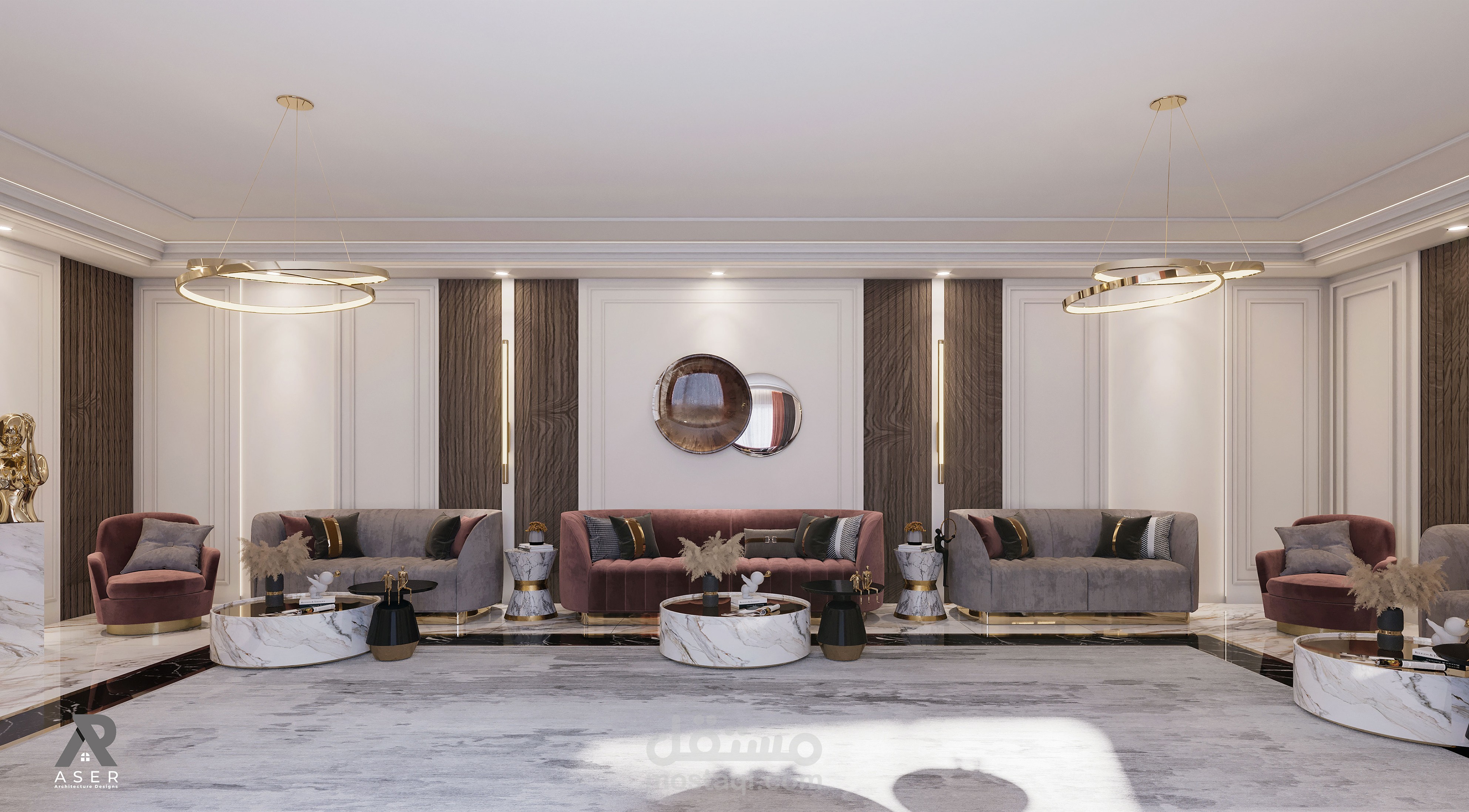 تصميم داخلي لمجلس عربي
