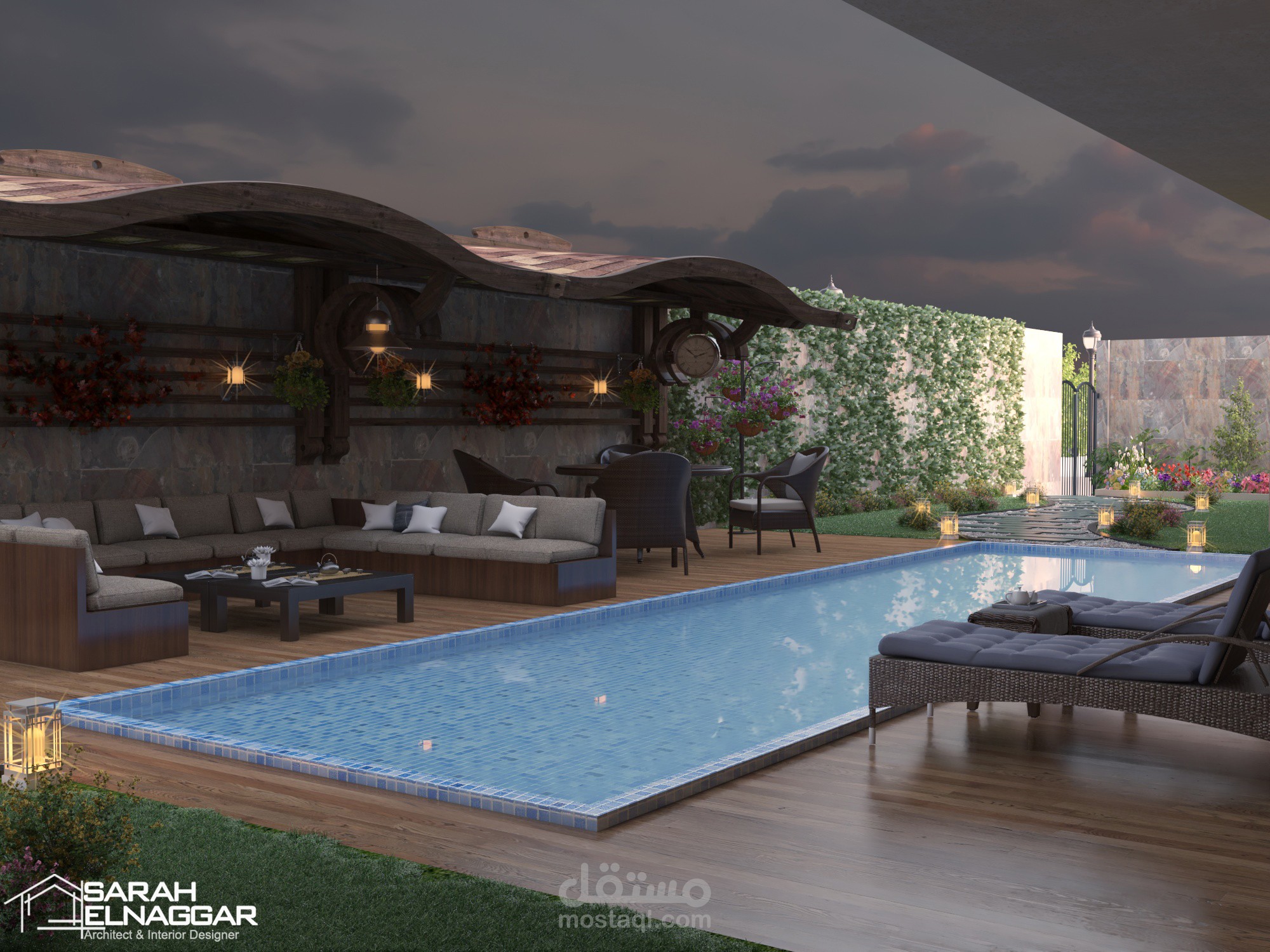 تصميم خارجى لفيلا لاند سكيب