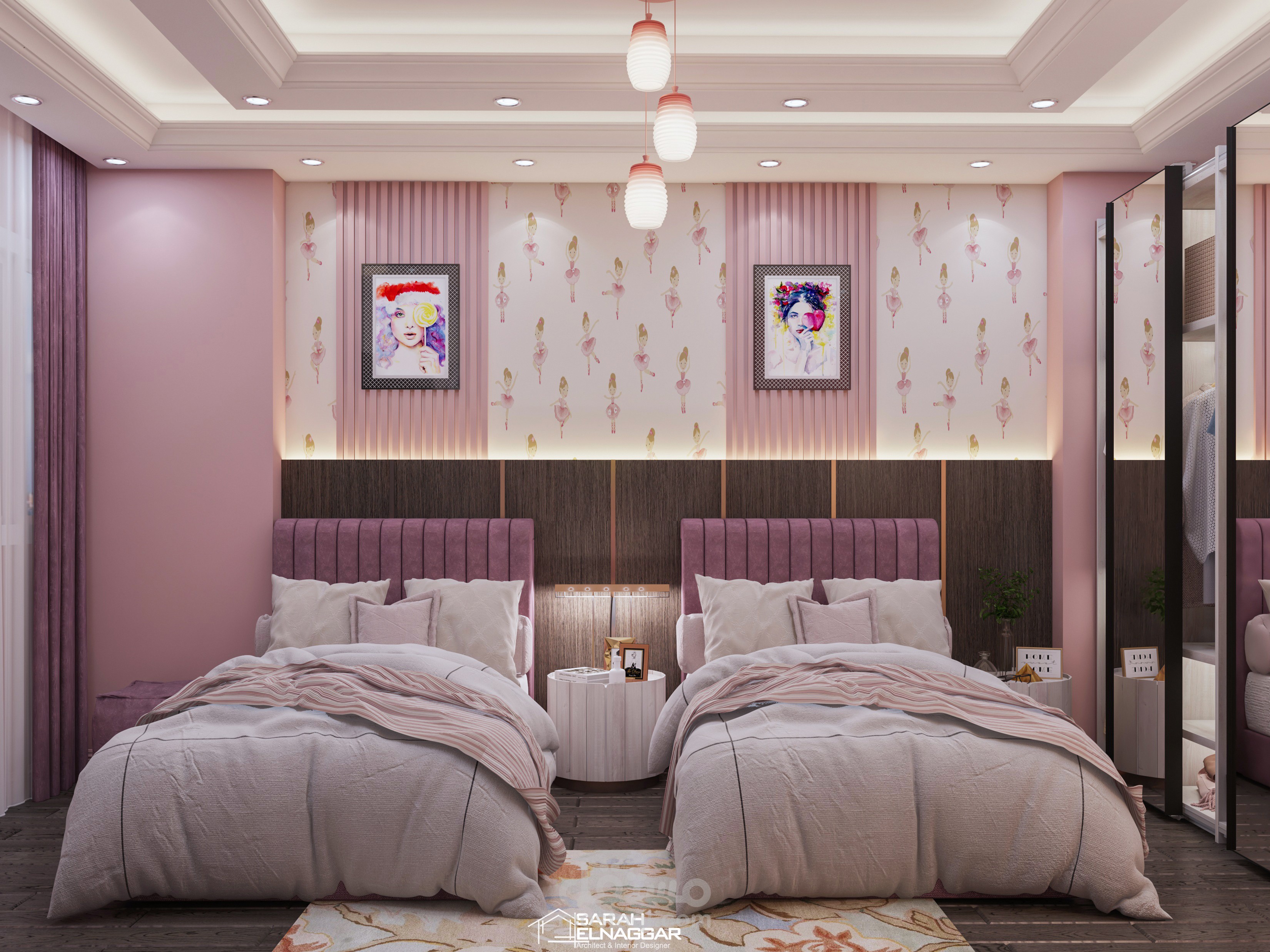 تصميم غرفة نوم بنات