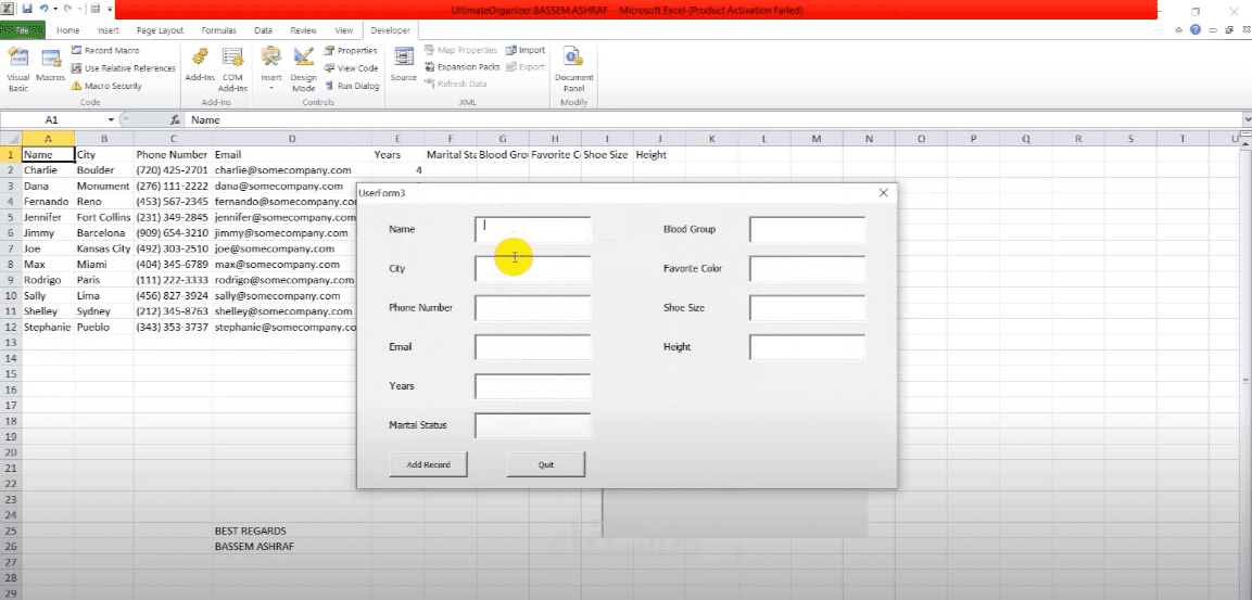 مشروع Ultimate Organizer ( منظم البيانات )