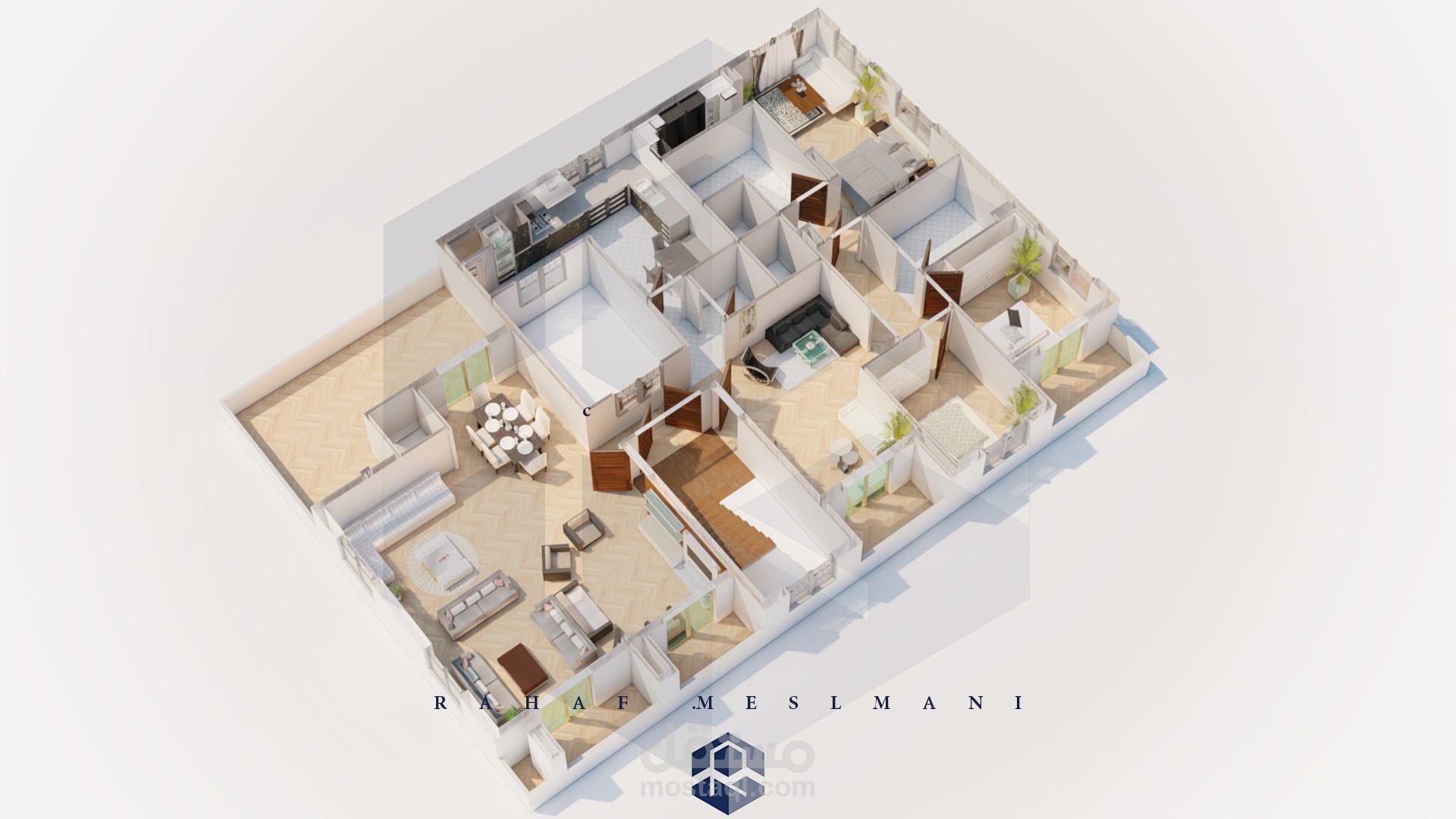 تصميم ملحق وبناء ثري دي