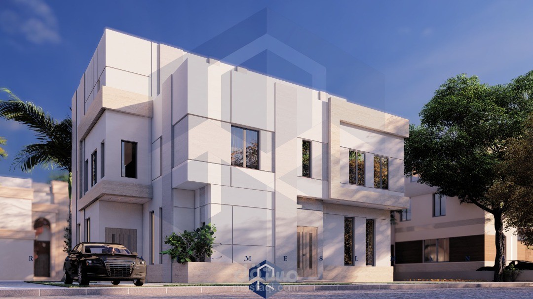 تصميم فيلا مودرن بالوان هادئة