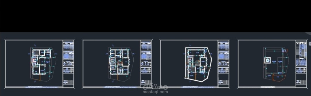اوتوكاد تصميم مخططات فلل وعمارات سكنية