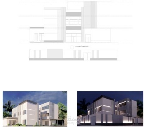 تصميم ديكور خارجي مودرن مع تعديل المخططات