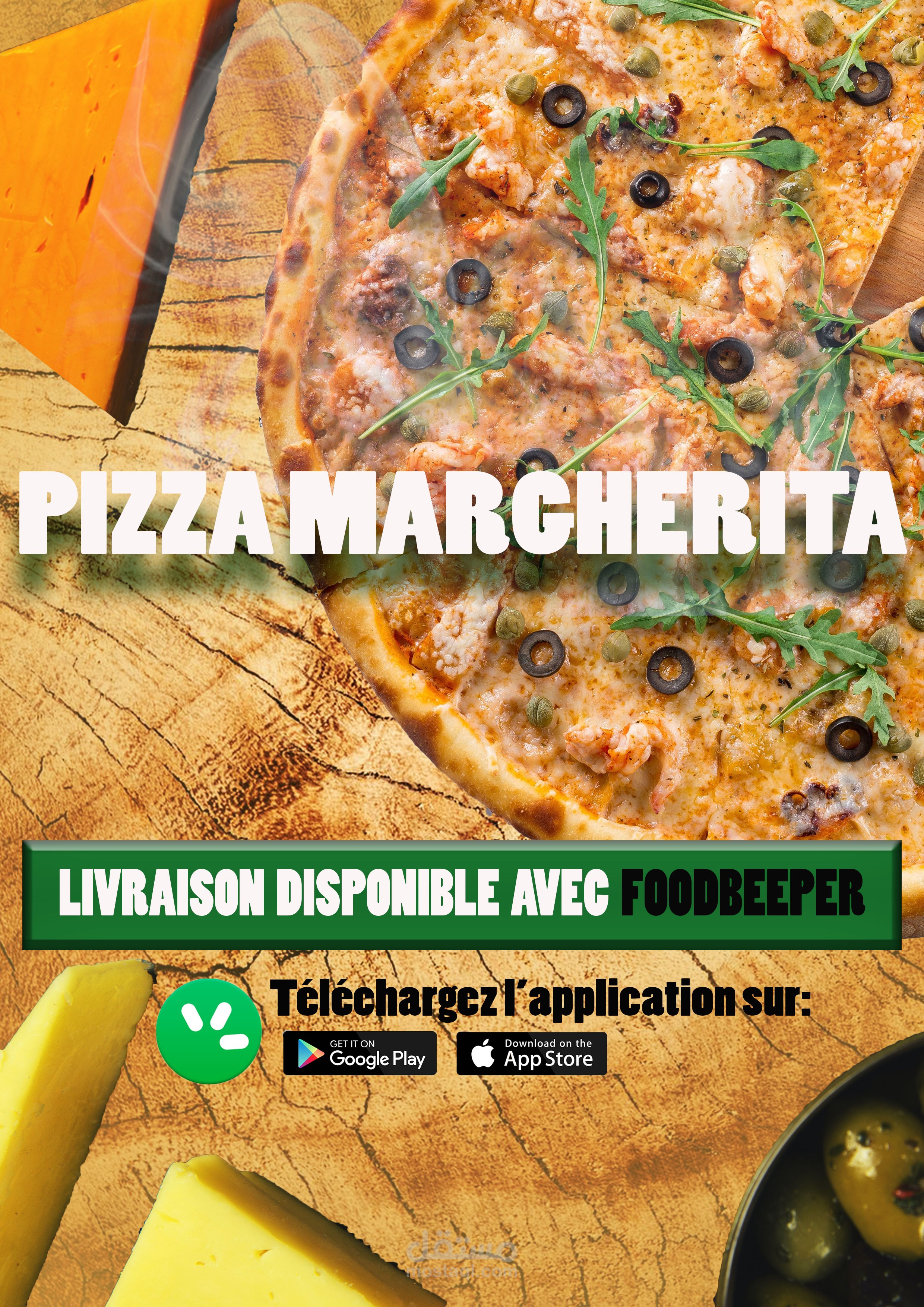 تصميم احترافي باستخدام الفوتوشوب للاعلان الكتروني لتطبيق خاص بالتوصيل