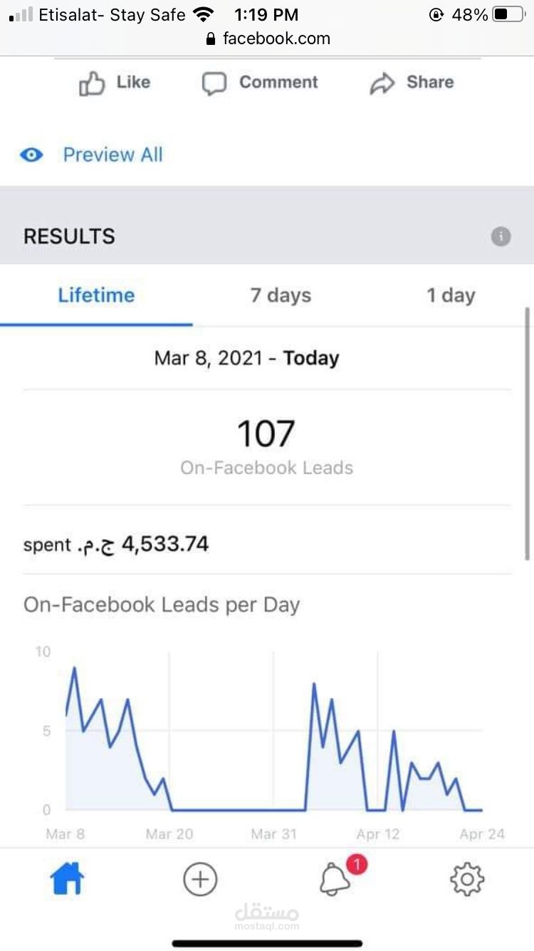 اعلان lead generation