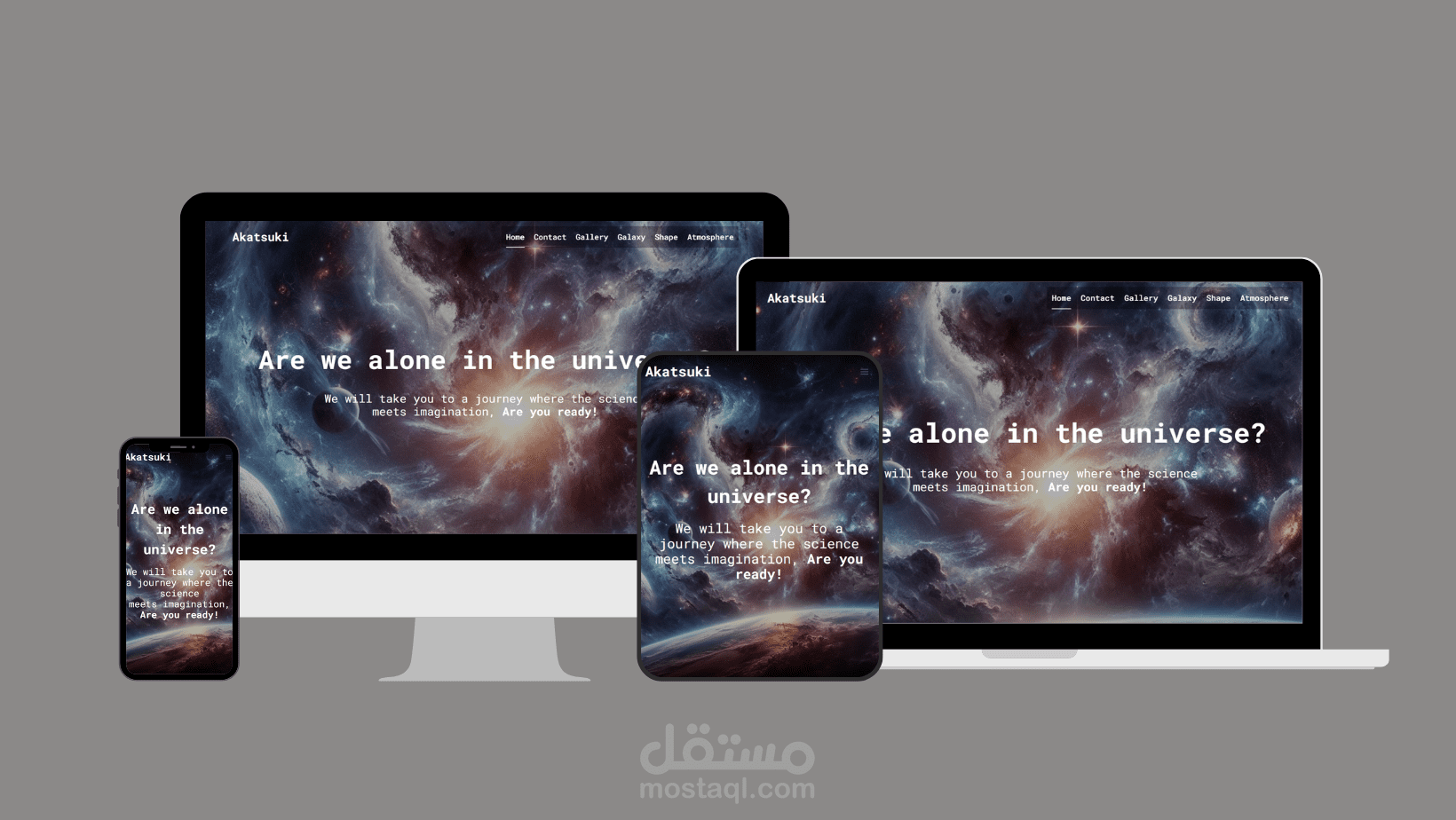 تصميم موقع كوكب اكاتسكي - Nasa Space Apps