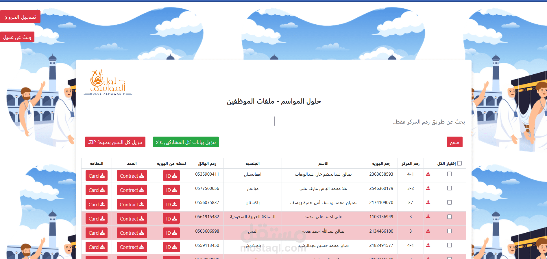 موقع لتسجيل مرشدين الحج