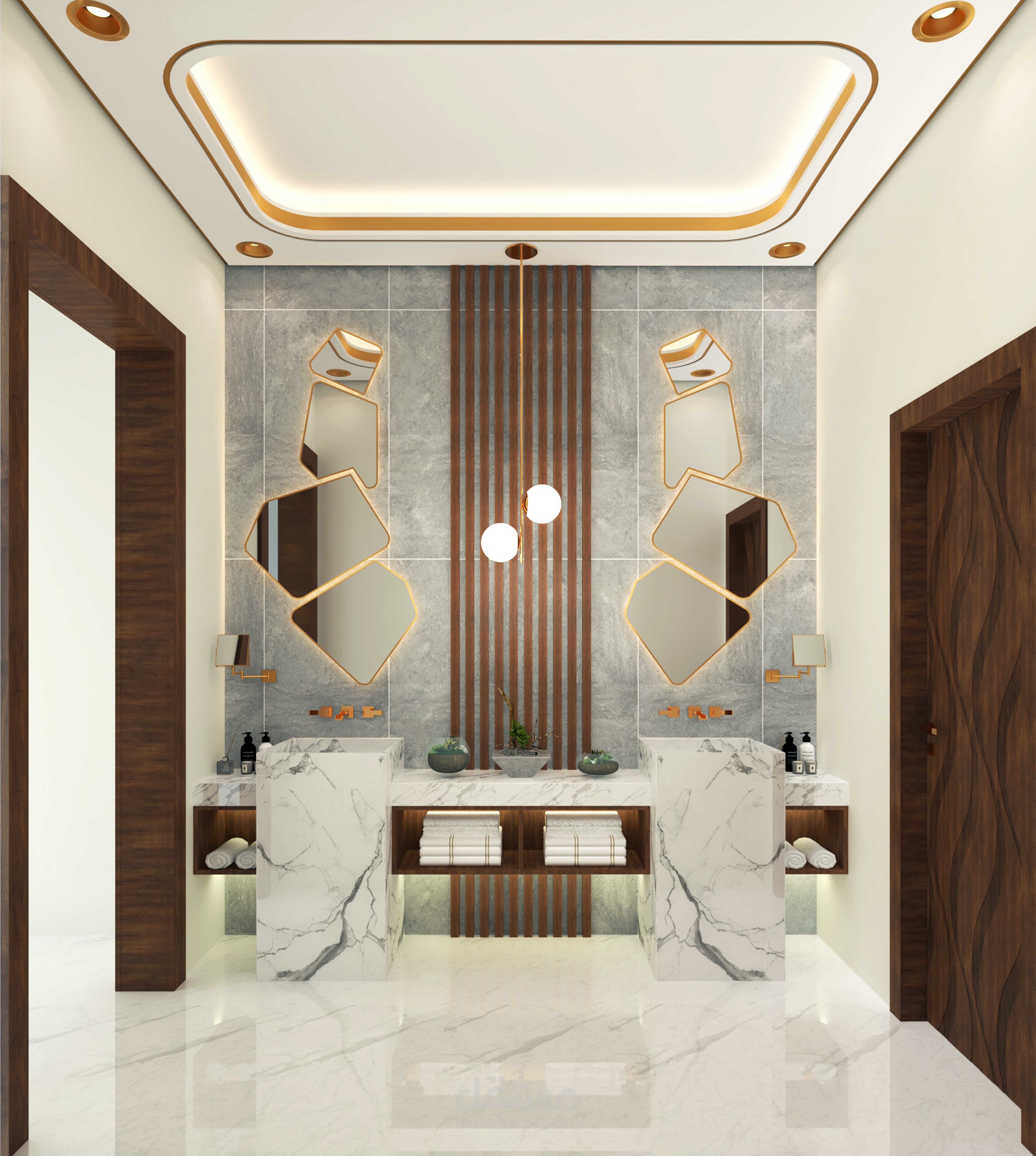 تصميم داخلى للحمامات والمغاسل