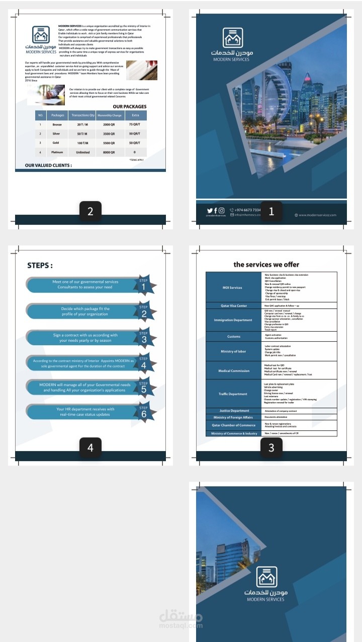 بروفايل لشركة (مودرن لتخليص المعاملات)