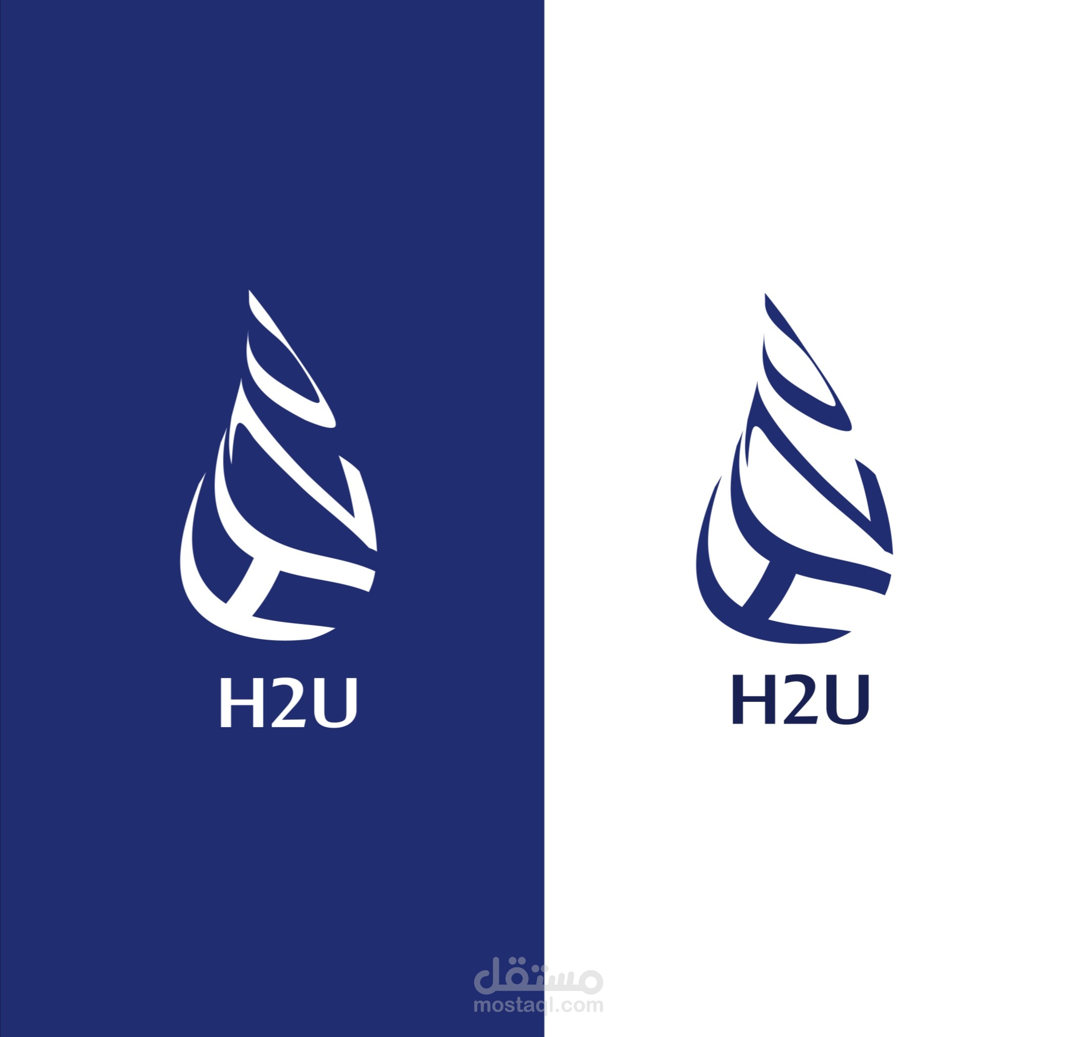 شعار لشـــركة H2u للمياه