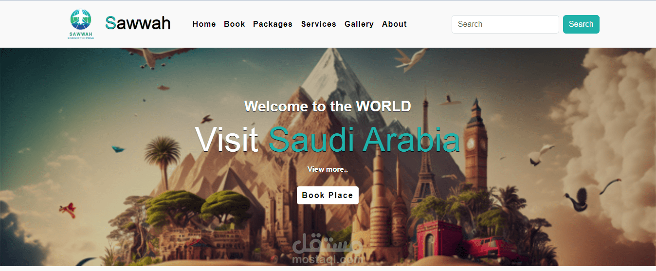 تطوير مواقع لشركات سياحية Travel, Sawwah
