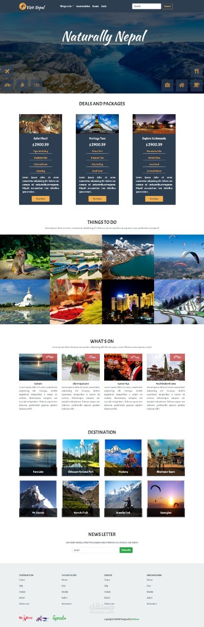 موقع لشركة رحلات  مع تاثيرات جذابة