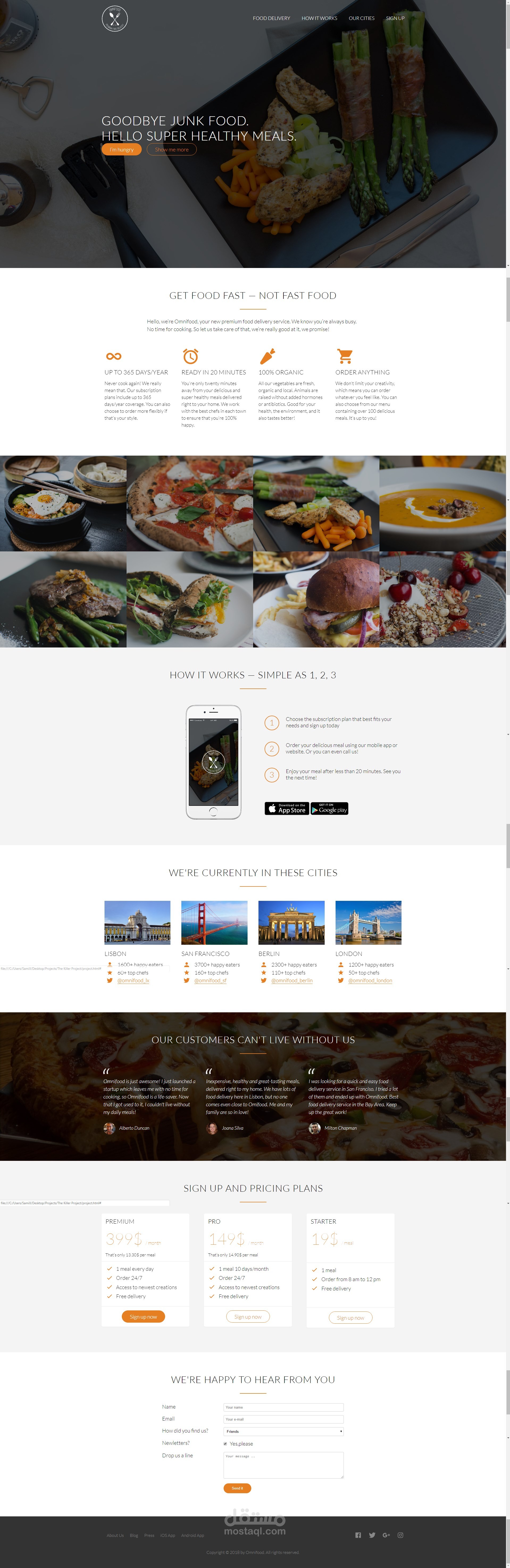 Restaurant website