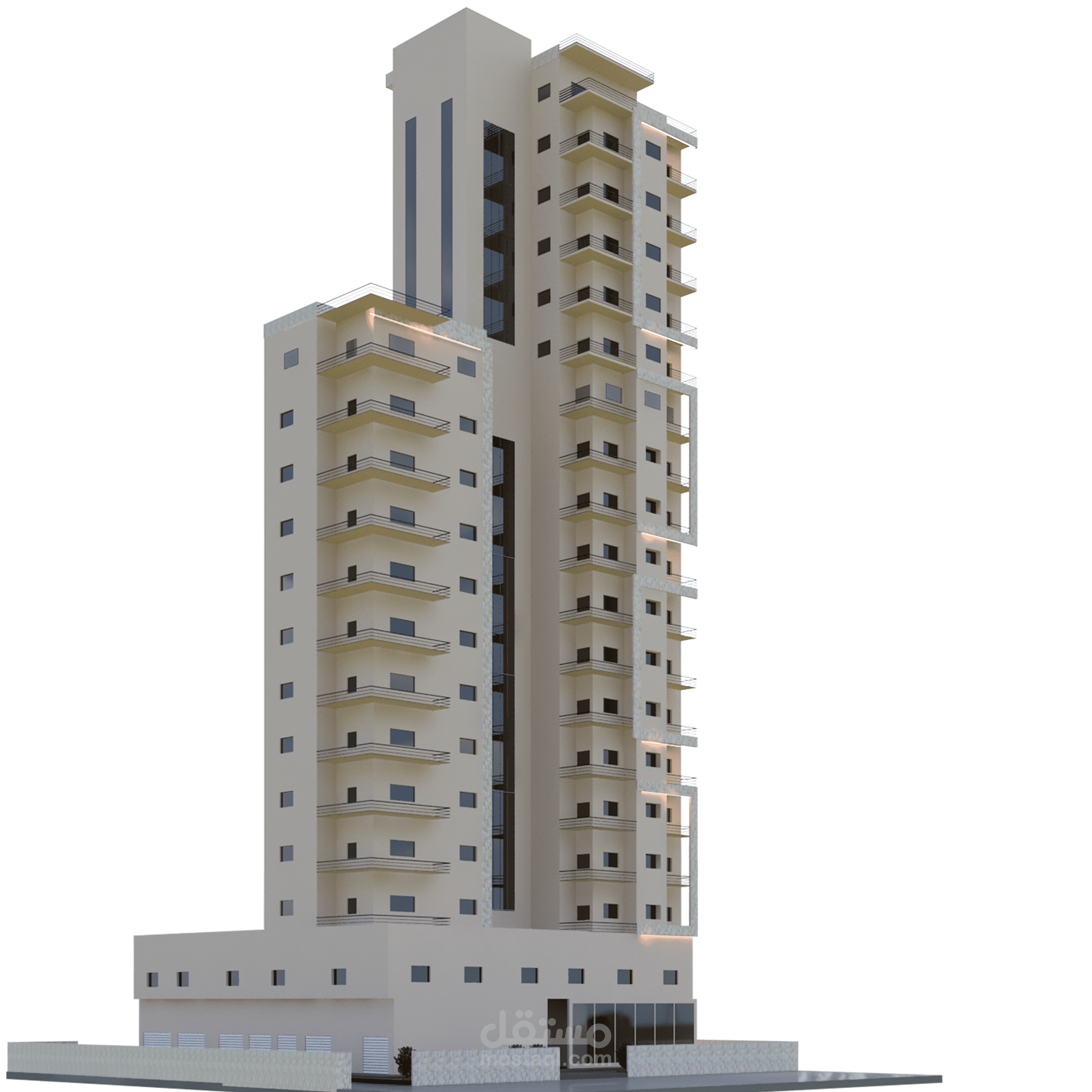 تصميم برج مكاتب وسكن