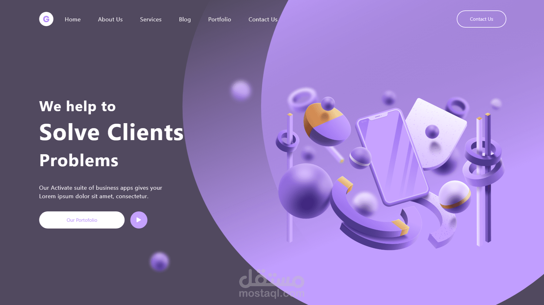صفحة هبوط ل حل مشاكل العملاء landing page