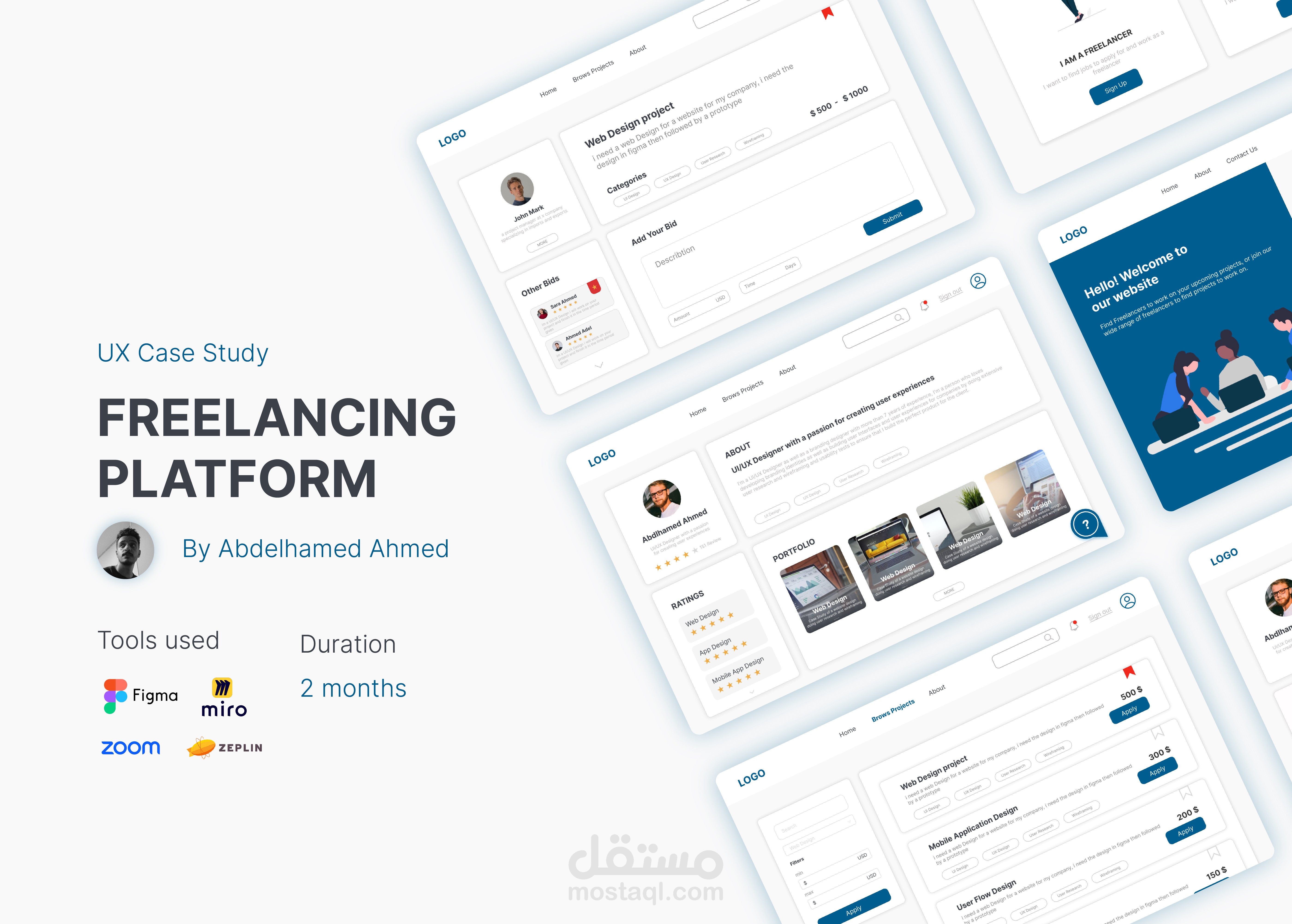 UI/UX Case Study for freelancing platform
