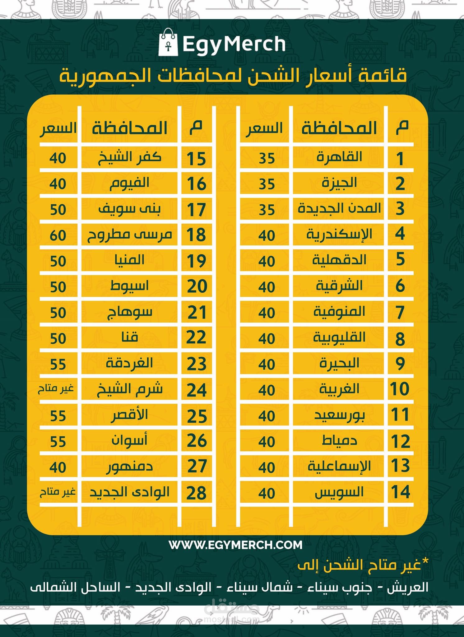 تصميم قائمة اسعار
