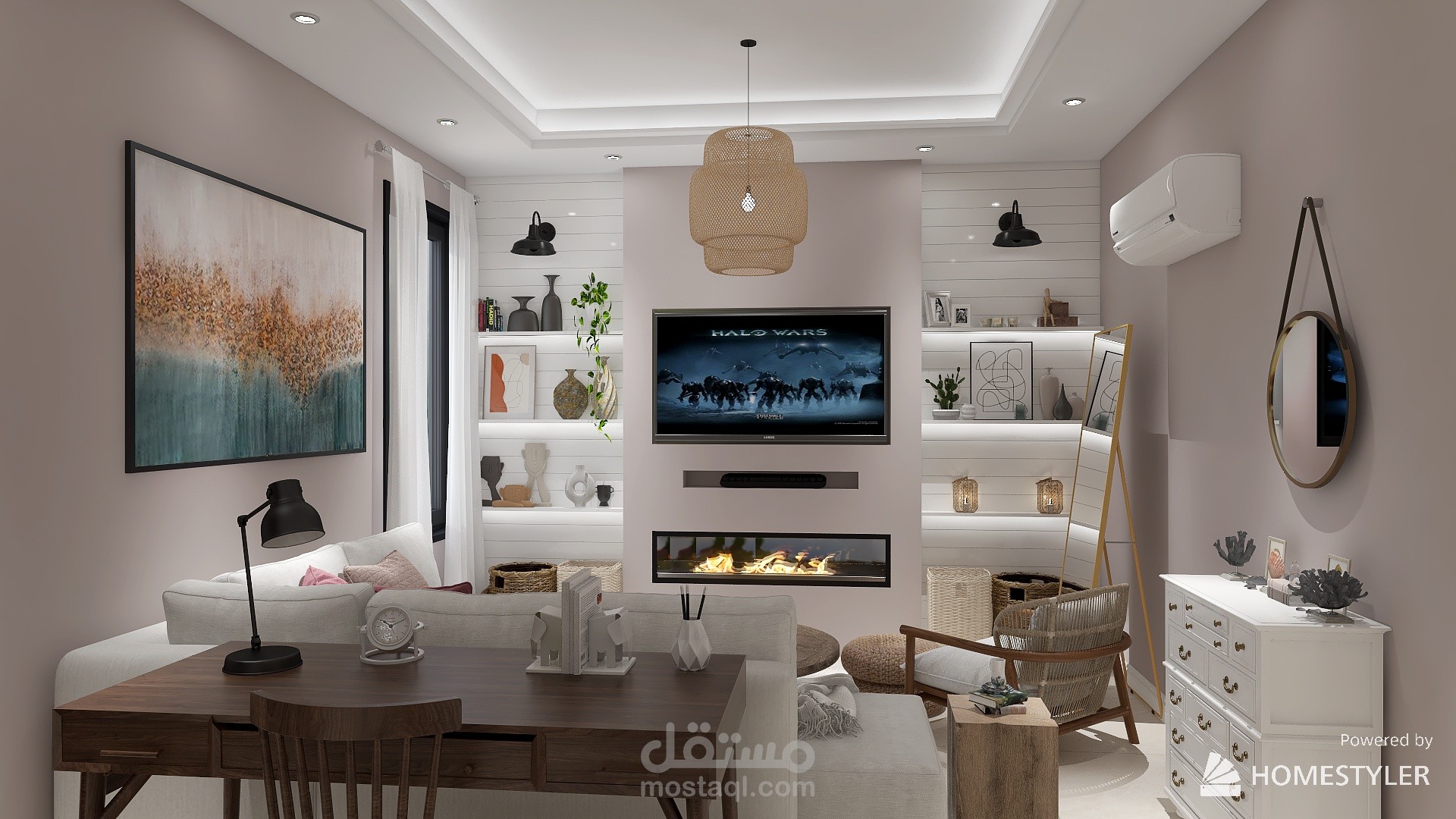 تصميم شقة بالمملكة العربية السعودية