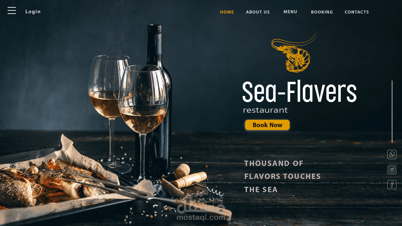 Sea-Flavers Restaurant Web design