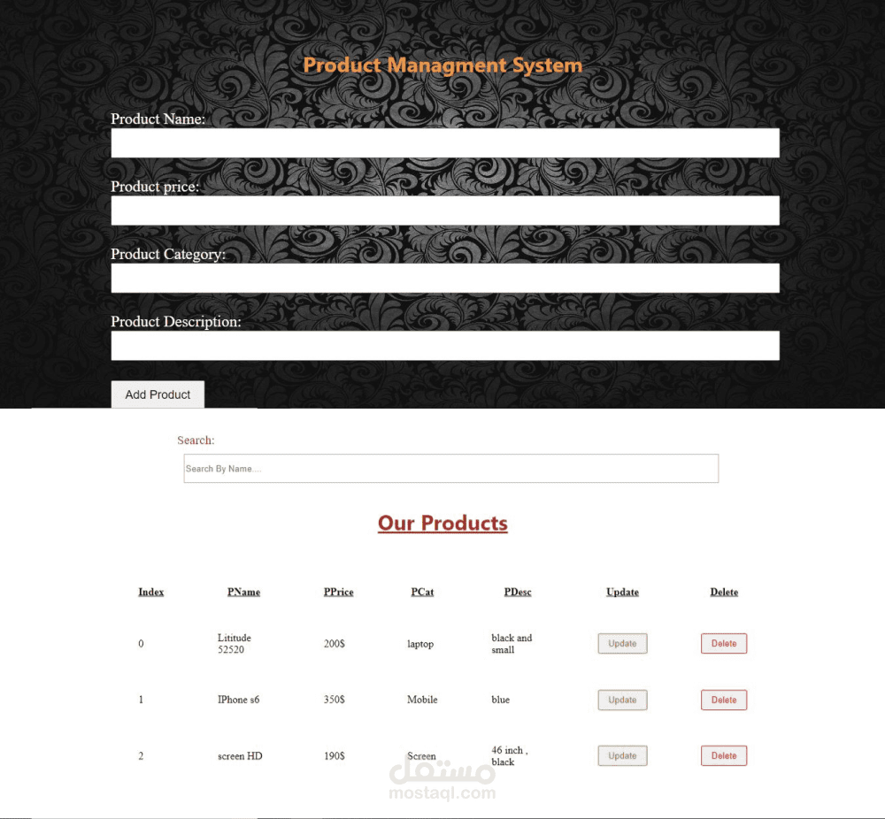 Product Managment System
