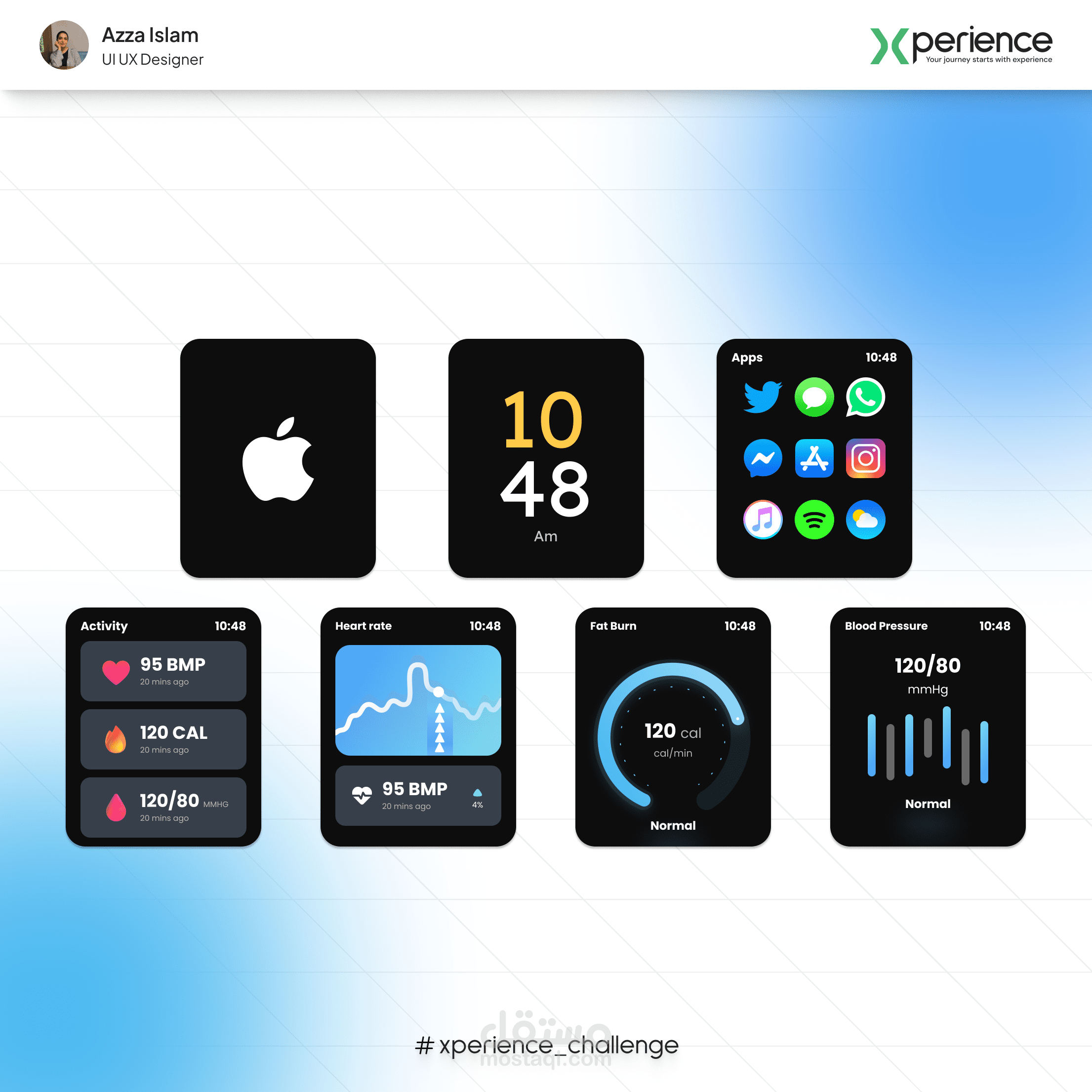 Smartwatch Health Monitoring UI
