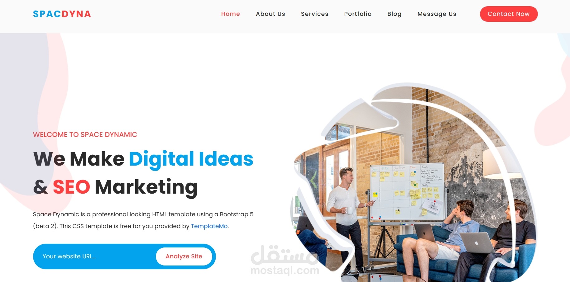 انشاء موقع الكتروني لشركة تسويق رقمي