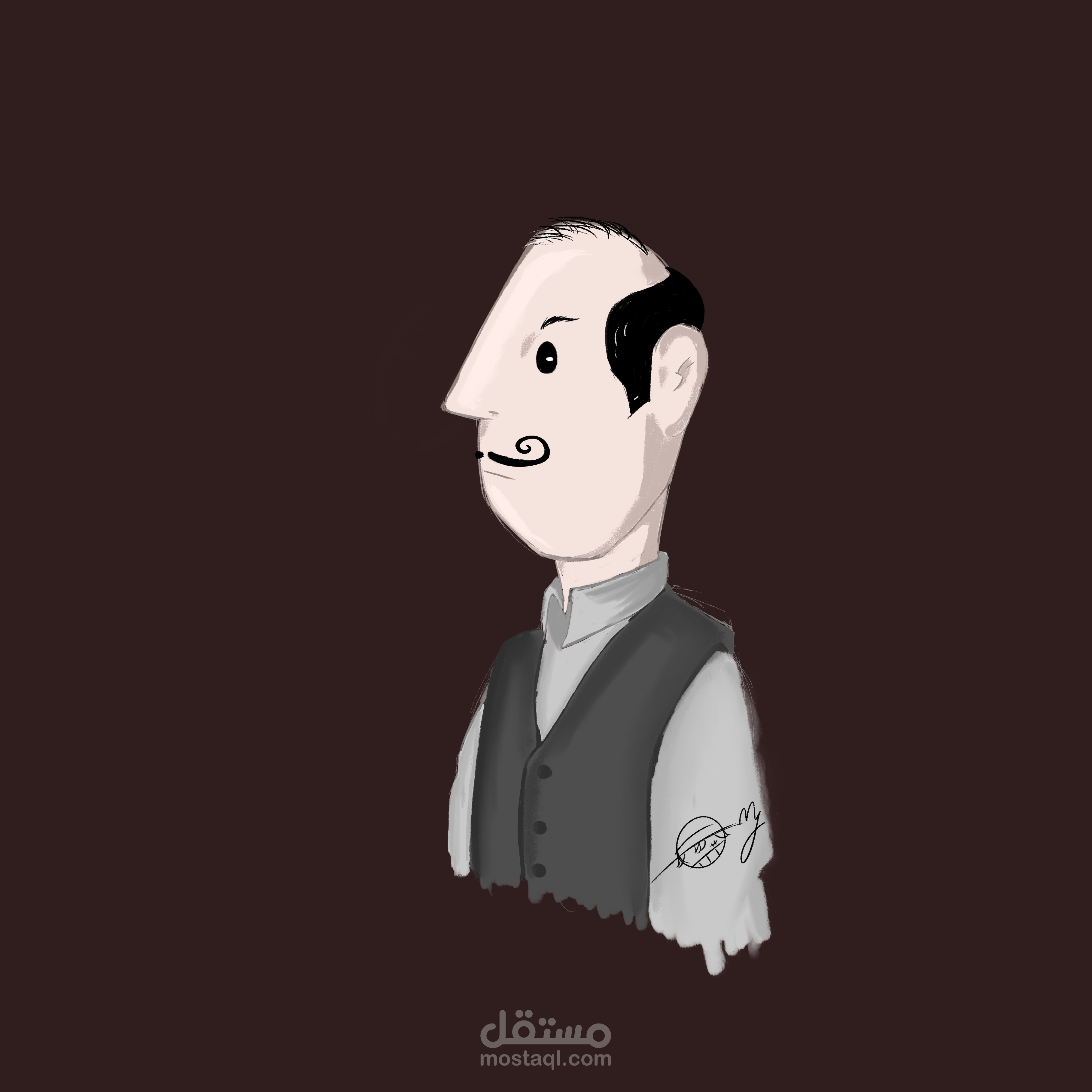 رسم شخصية خادم او رئيس خدم