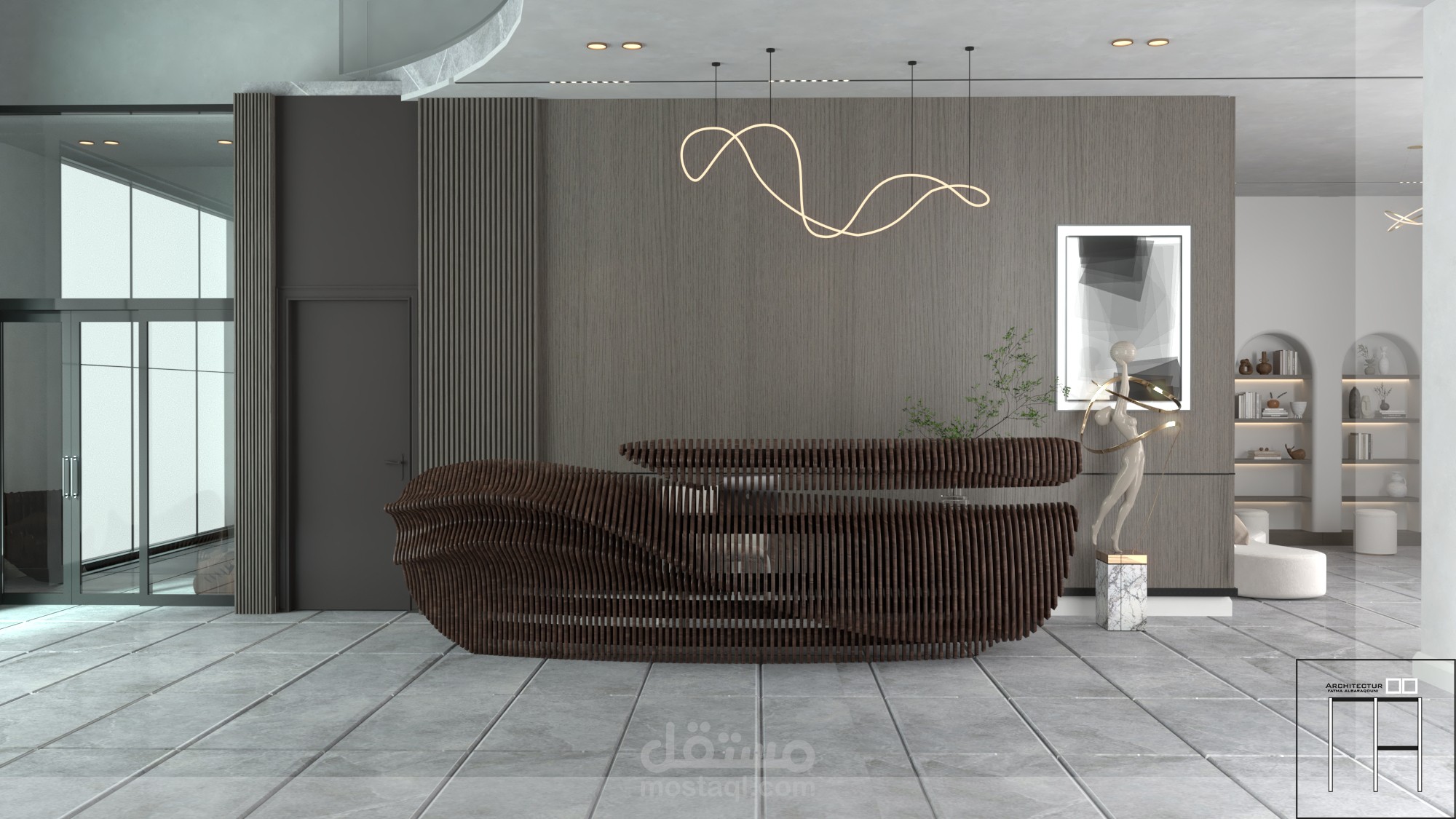 تصميم عيادة على النظام العصري الحديث