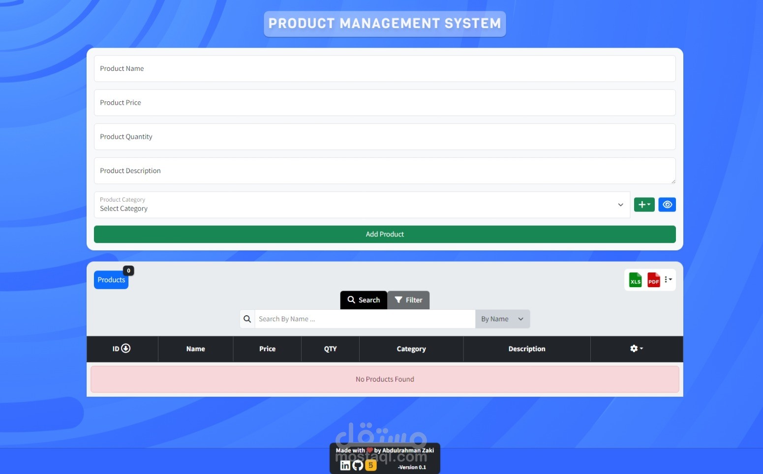 PRODUCT MANAGEMENT SYSTEM