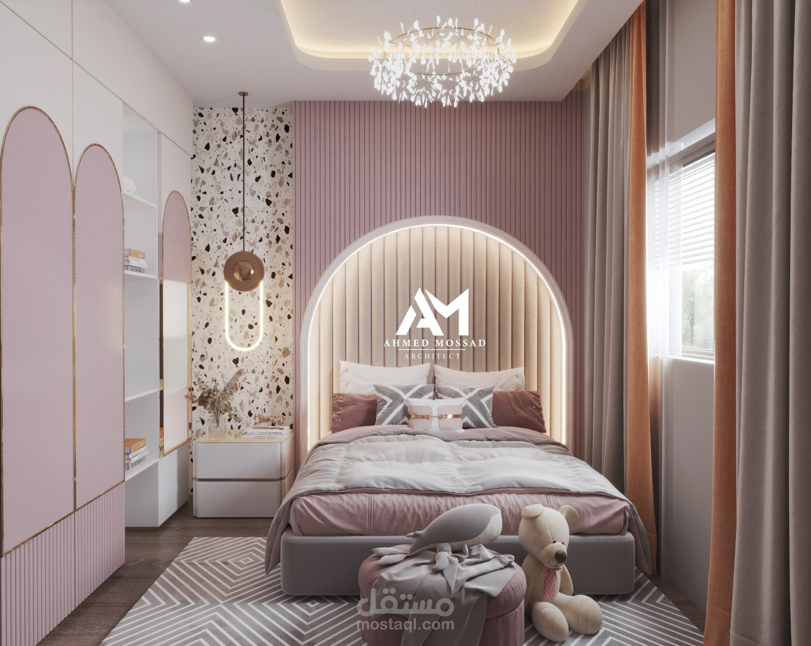 تصميم  3D غرفة بنت