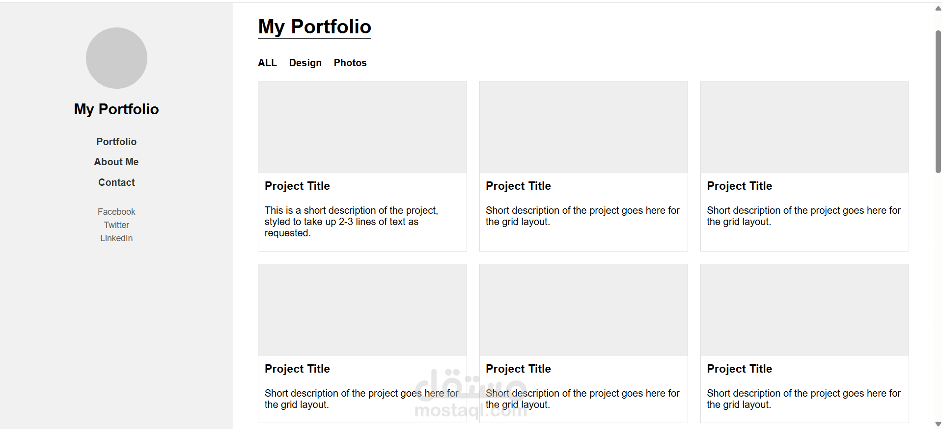 تصميم وبرمجة موقع "معرض أعمال" (Portfolio) احترافي - واجهة تفاعلية وسريعة.