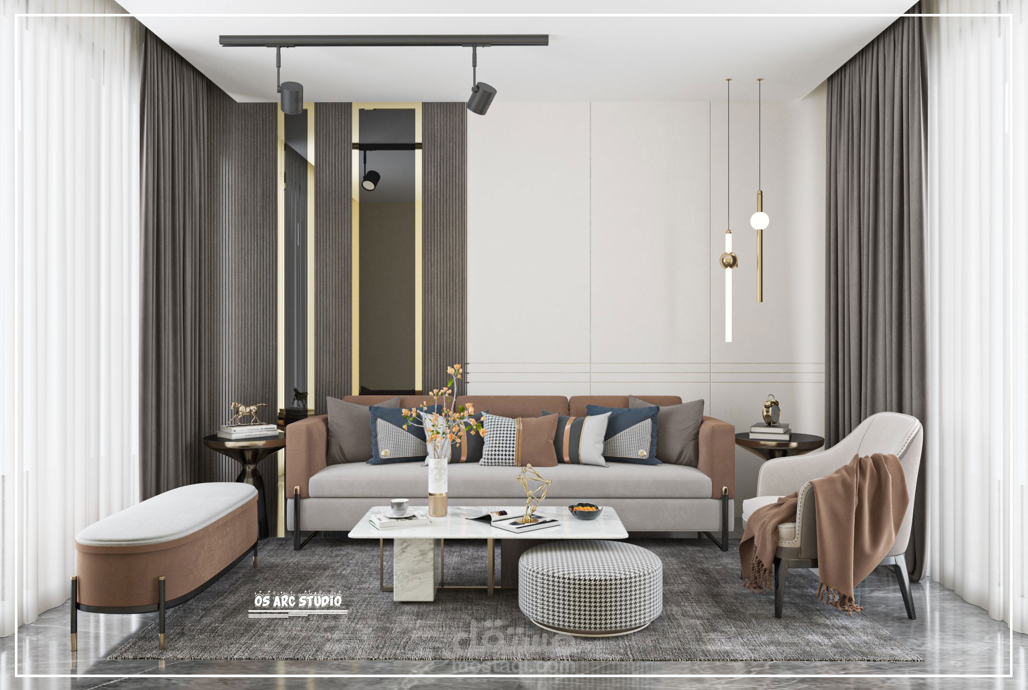 تصميم داخلي لمجلس صغير  في فيلا خاصة بالسعودية