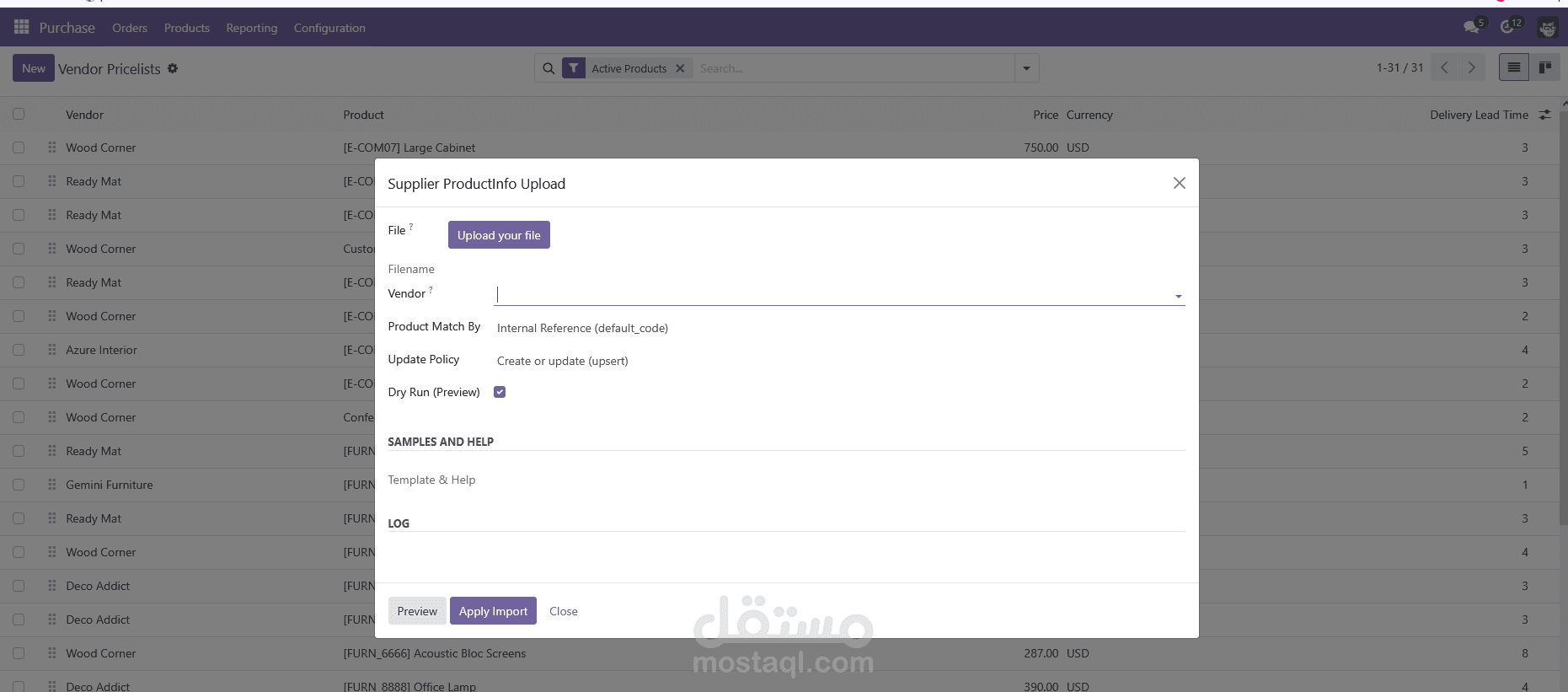 Customize odoo 17 Module Supplier Price List Upload (CSV/XLSX)