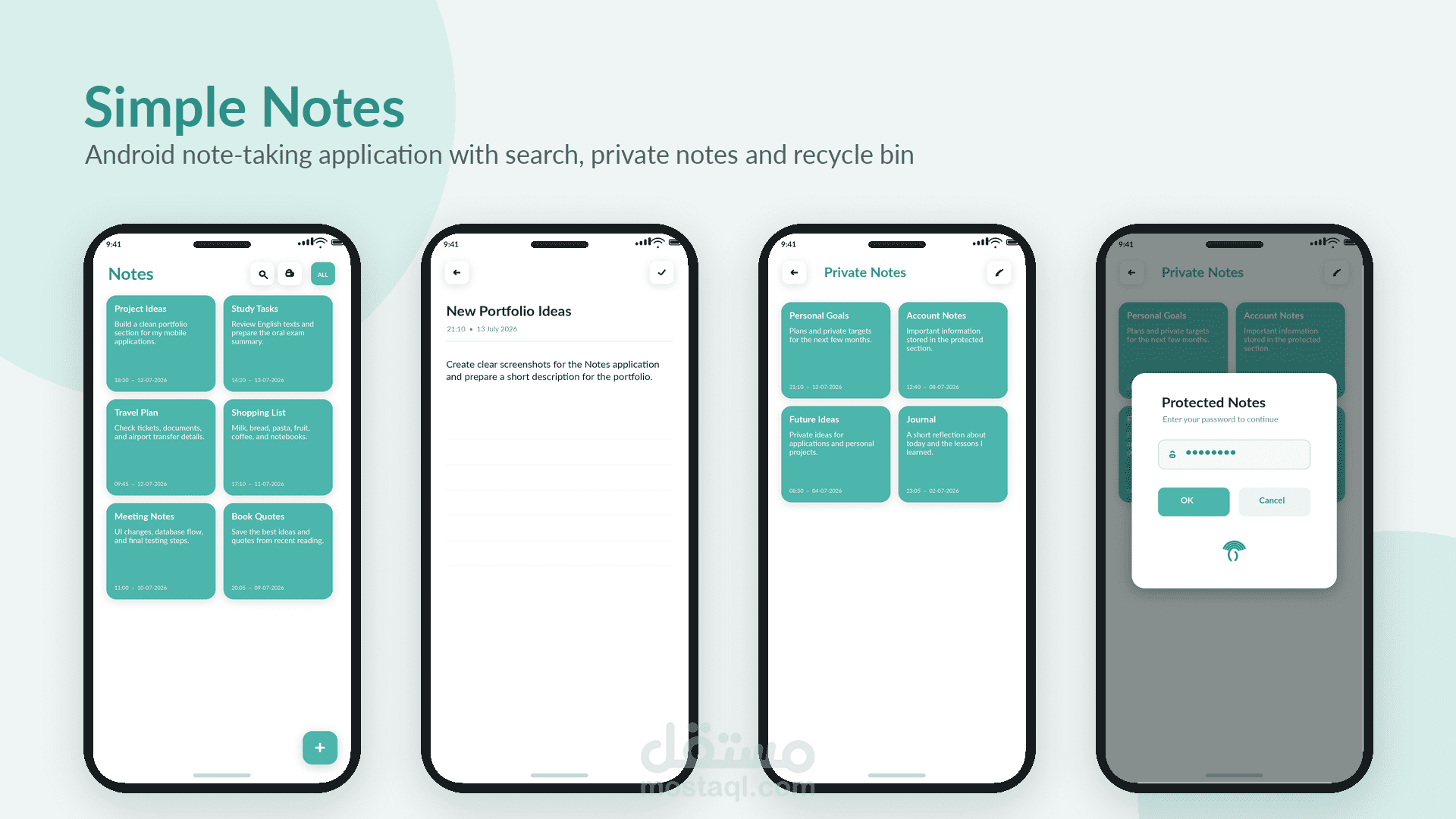 تطبيق الملاحظات والمهام | Notes & Tasks App