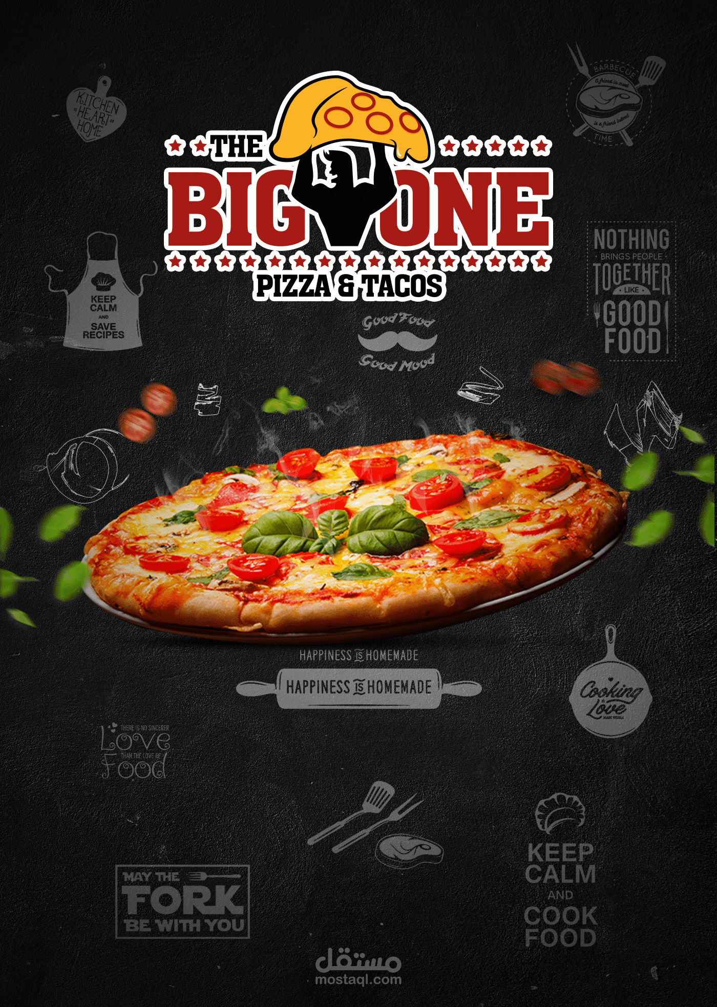 تصميم stickers لمطعم
