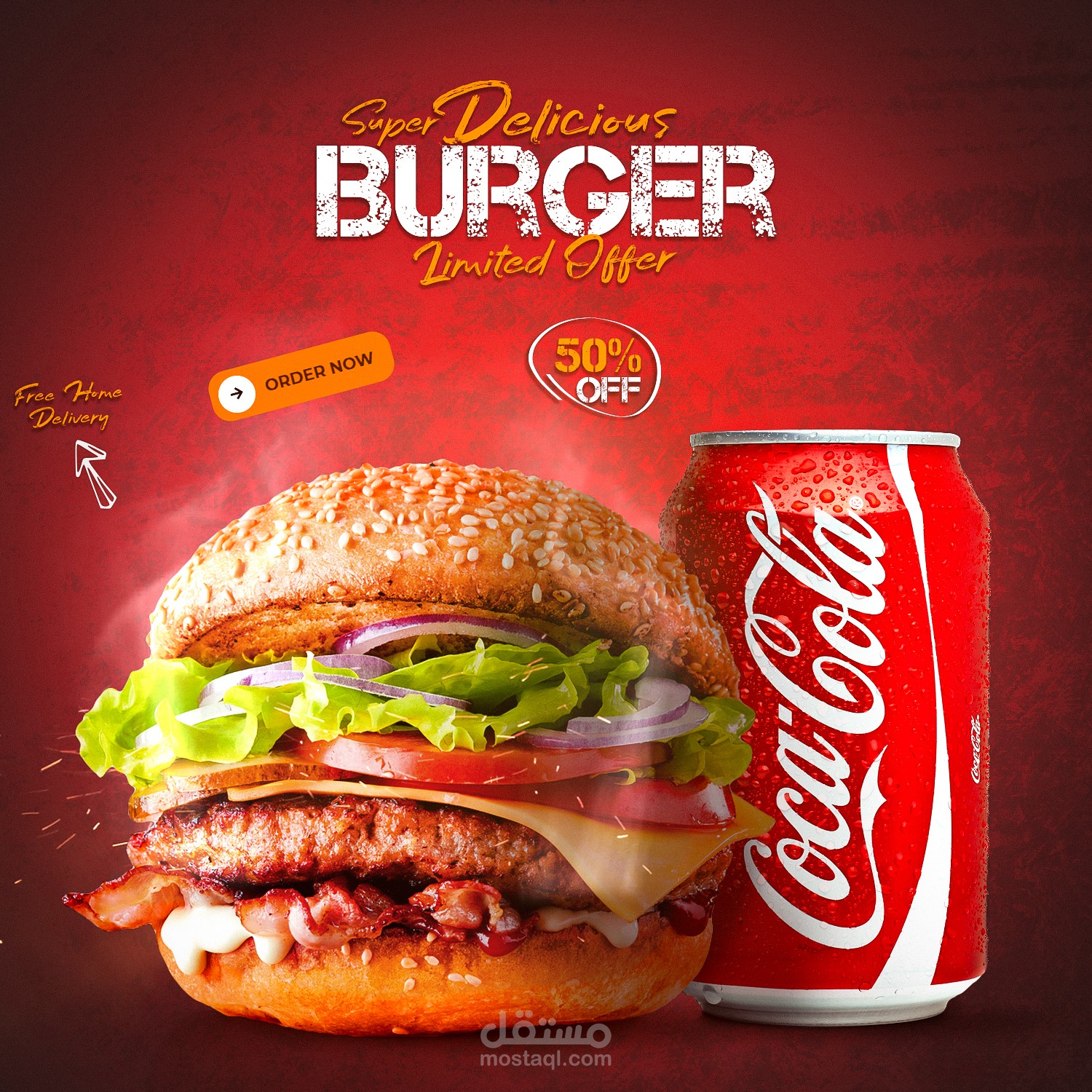 social media post design burger