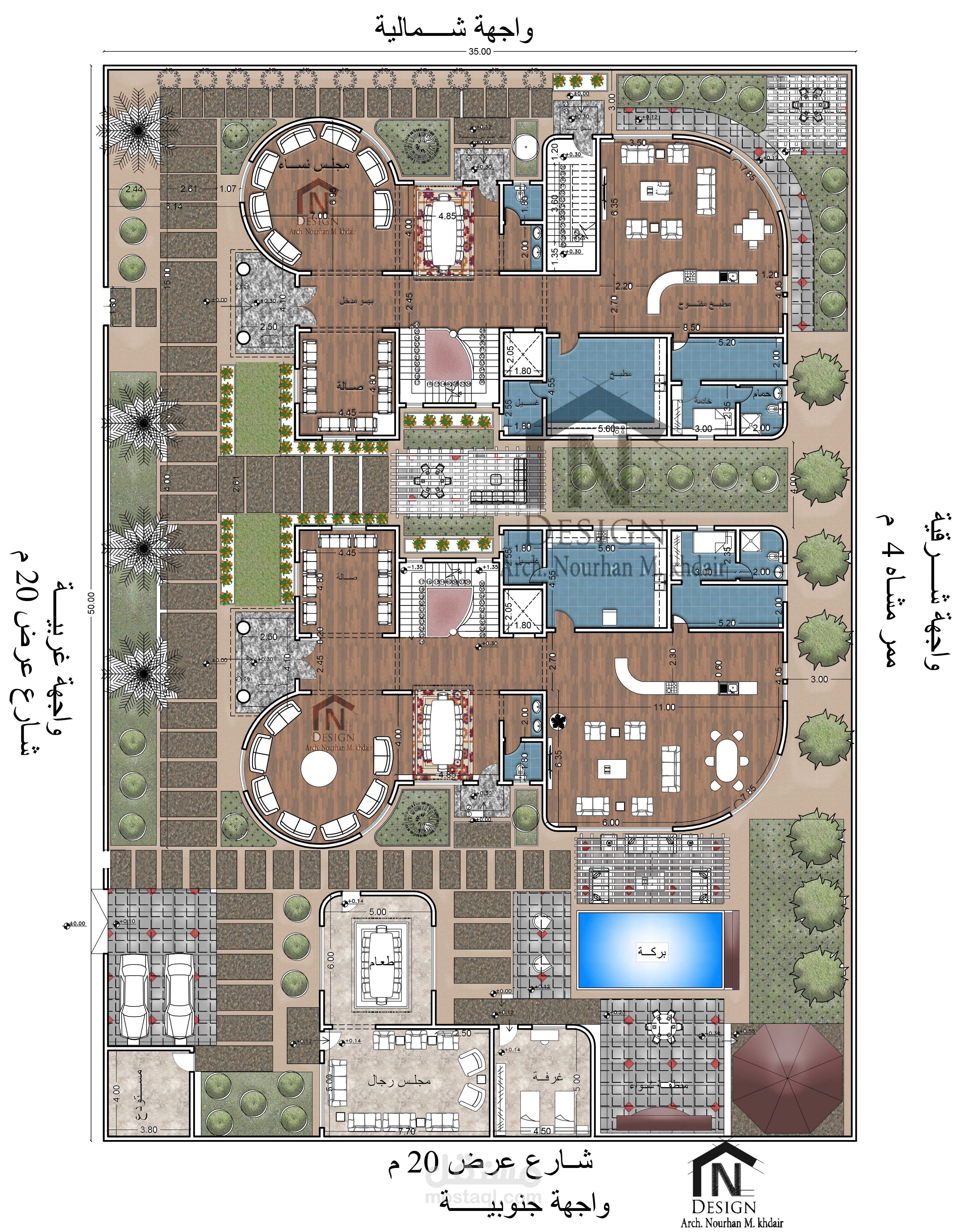 تصميم فيلا سكنية-تصميم مخططات لعميل في السعودية.