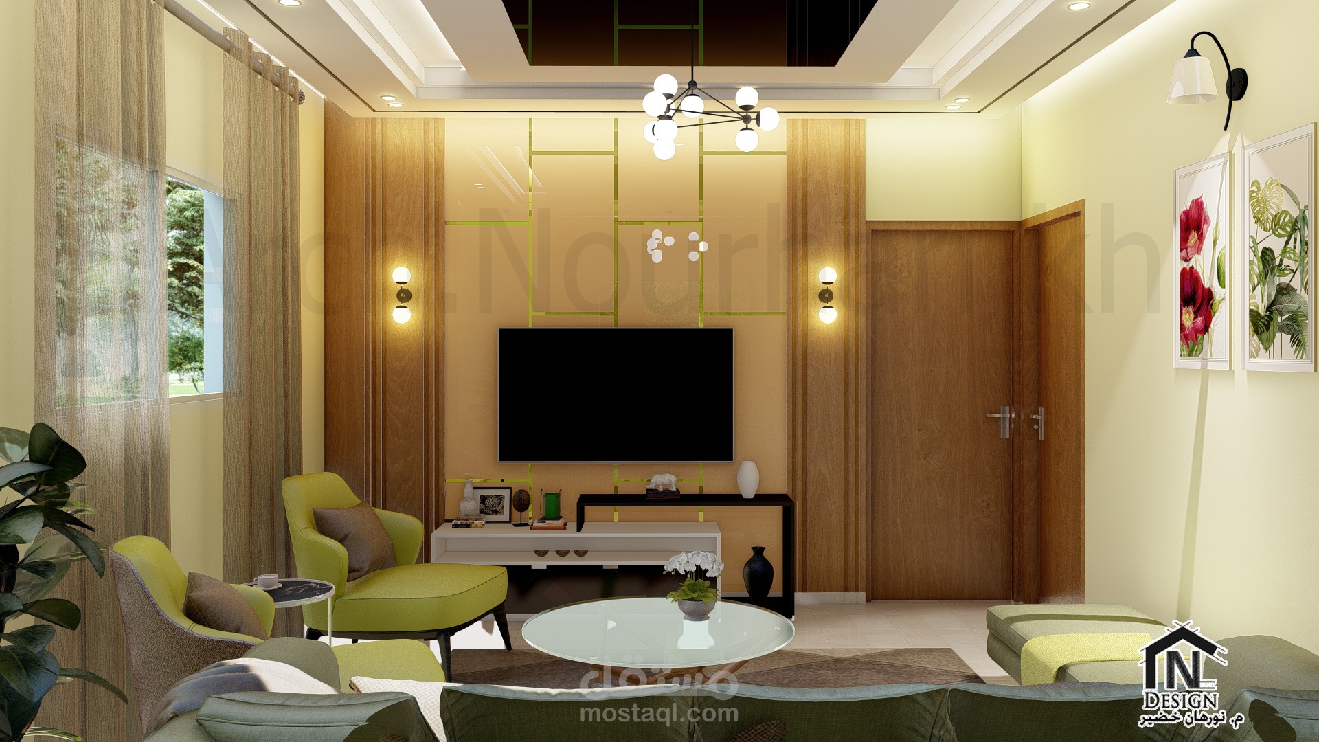 تصميم غرفة ضيوف interior design