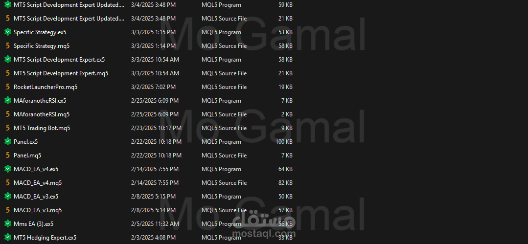 مستشارًا خبيرًا في ميتاتريدر 5