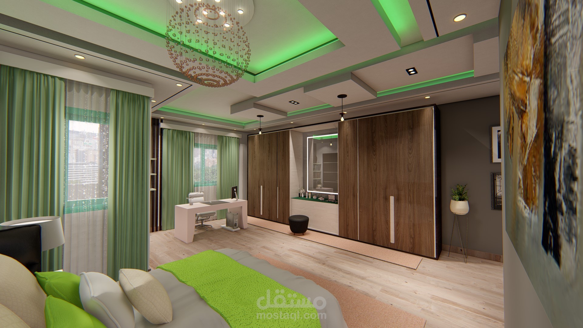 تصميم داخلي لغرفة نوم باحدث وارق التصاميم الحديثة